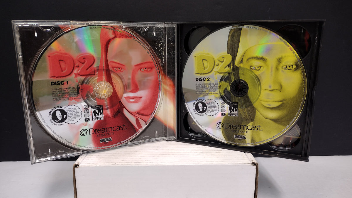 Sega Dreamcast D2 Discs 1 2 3 In Case Missing Disc 4 No Manual Cracked Case