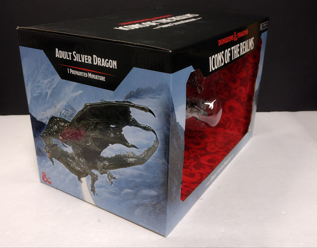 D&D Icons of the Realms Adult Silver Dragon Figure WizKids Sealed Box