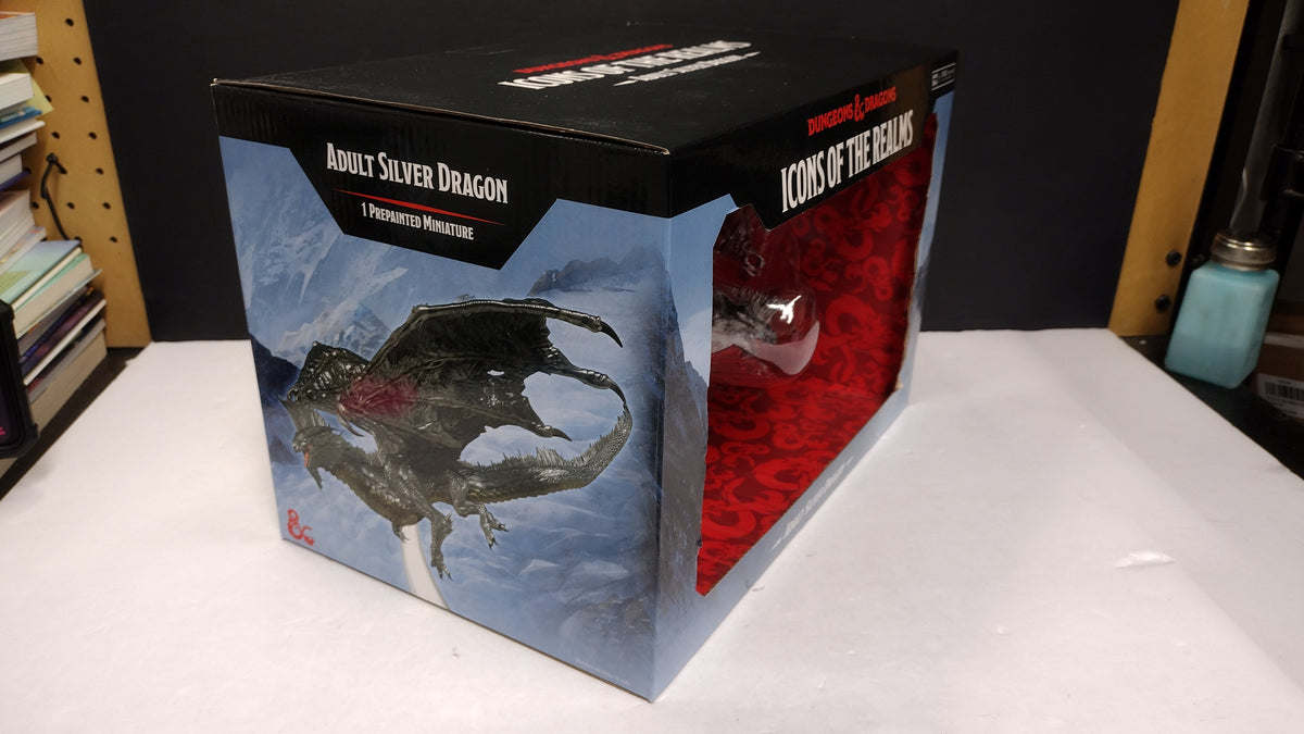 D&D Icons of the Realms Adult Silver Dragon Figure WizKids Sealed Box