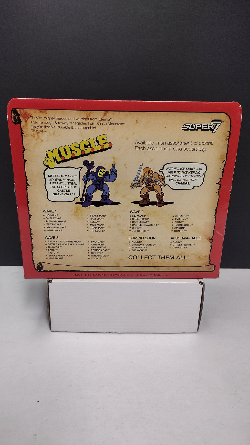 MOTU M.U.S.C.L.E. Wind Raider & Roton (Orange Variant) Retro Figure Set • Super7 Masters of the Universe