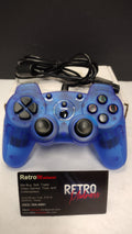 Old Skool PS2 Wired Double-Shock 2 Controller (Blue)- Tested