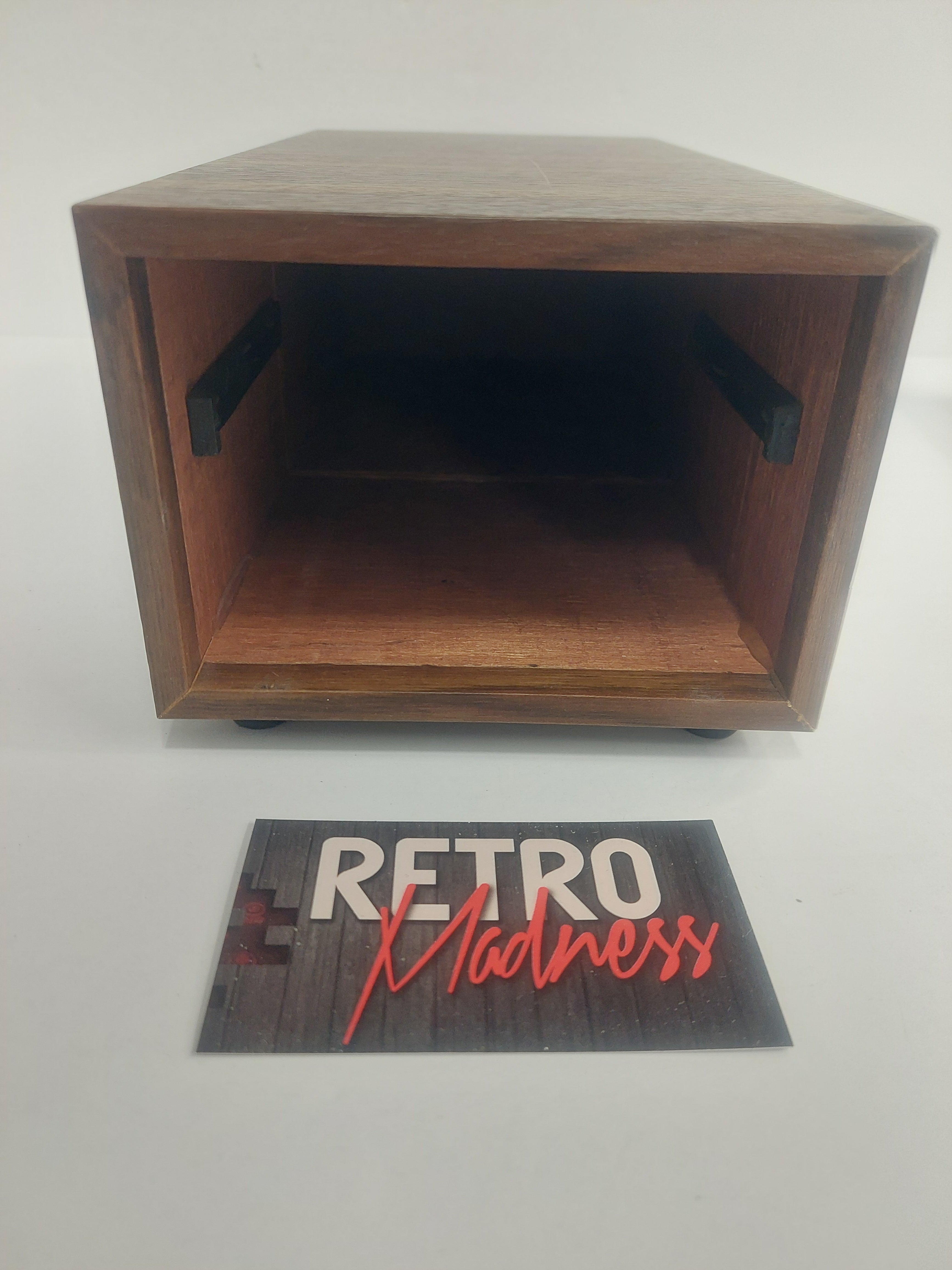 Kenmark Faux Walnut Wood Cassette Tape Storage Case