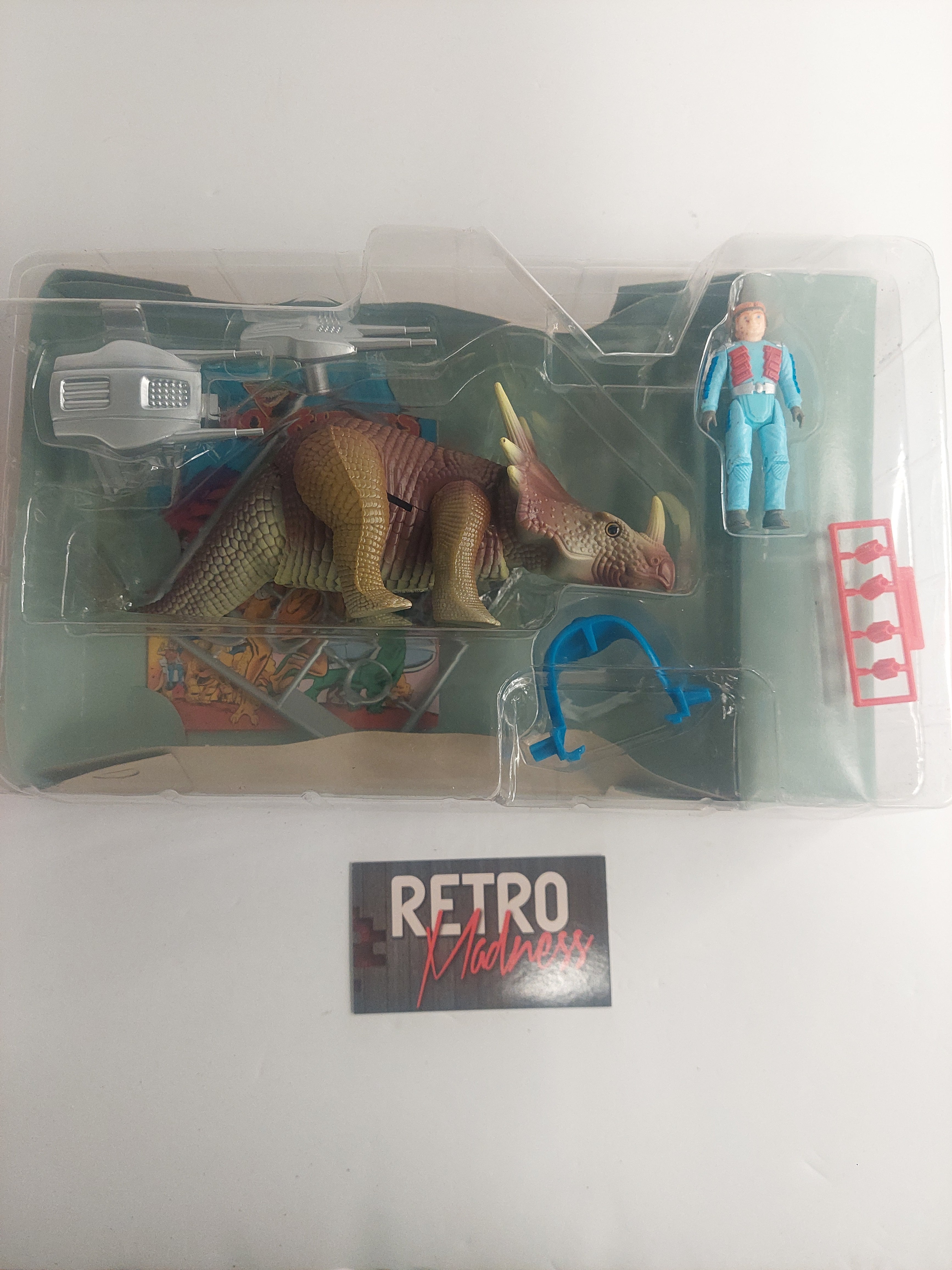 Vintage 1987 Dino-Riders Styracosaurus with Turret Heroic DineRider