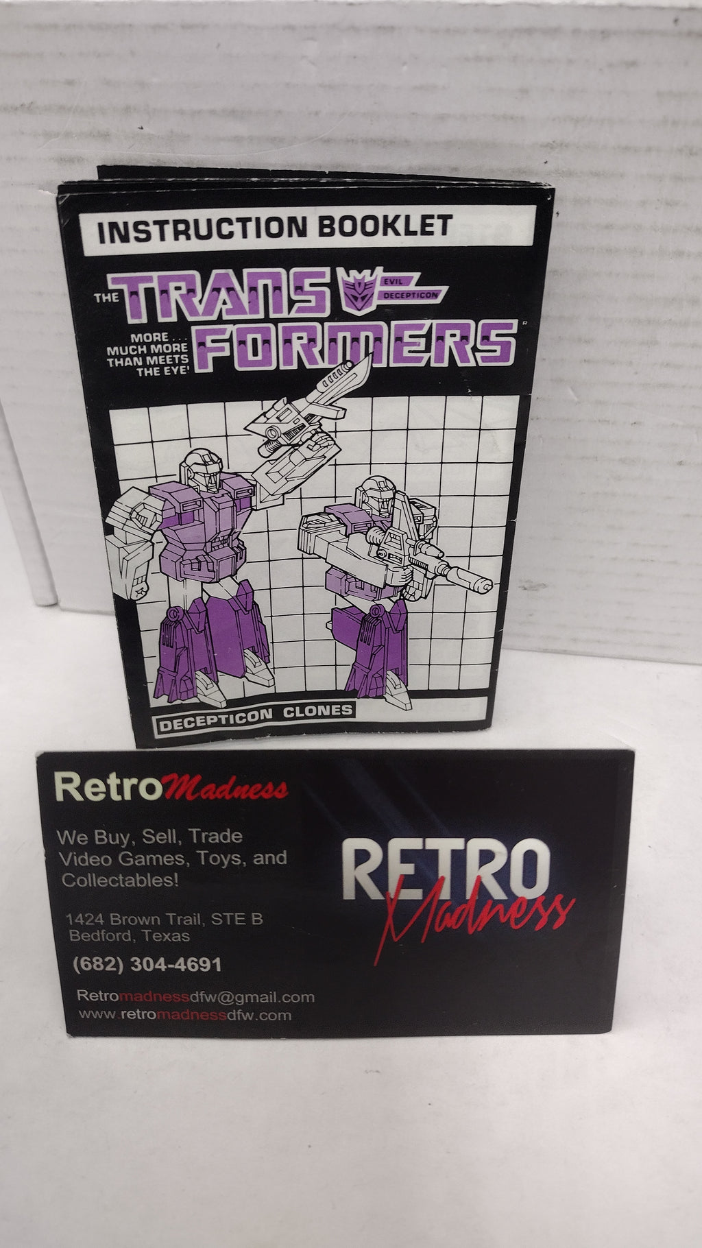 Vintage 1986 Original G1 Transformers Decepticon Clones - Instruction Booklet