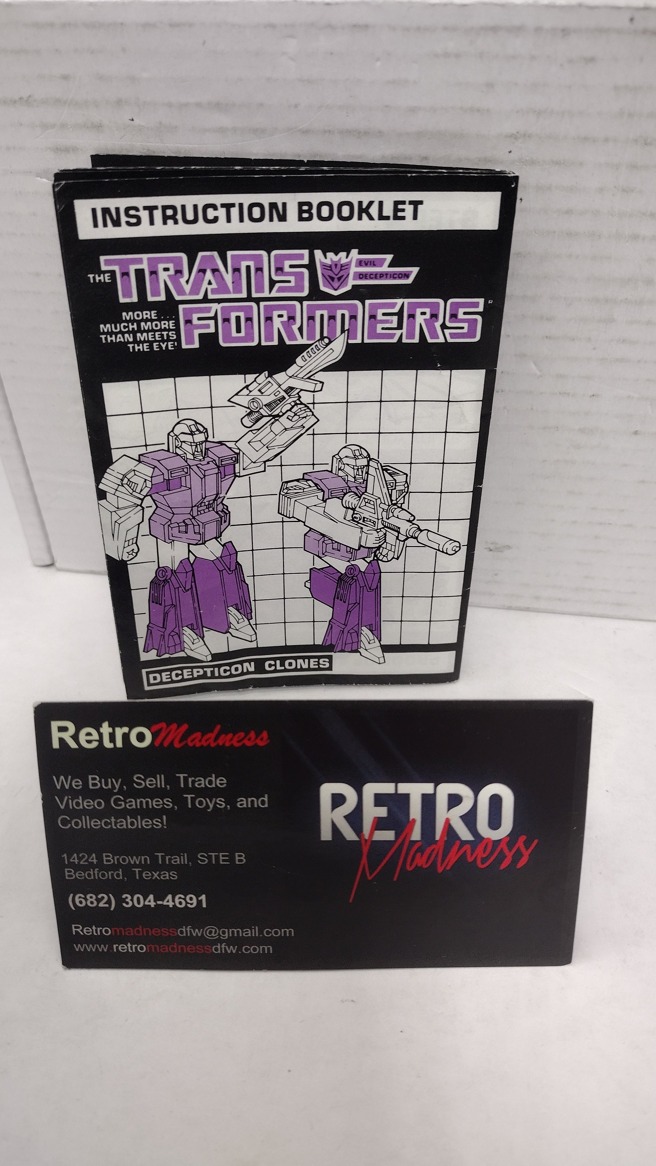 Vintage 1986 Original G1 Transformers Decepticon Clones - Instruction Booklet