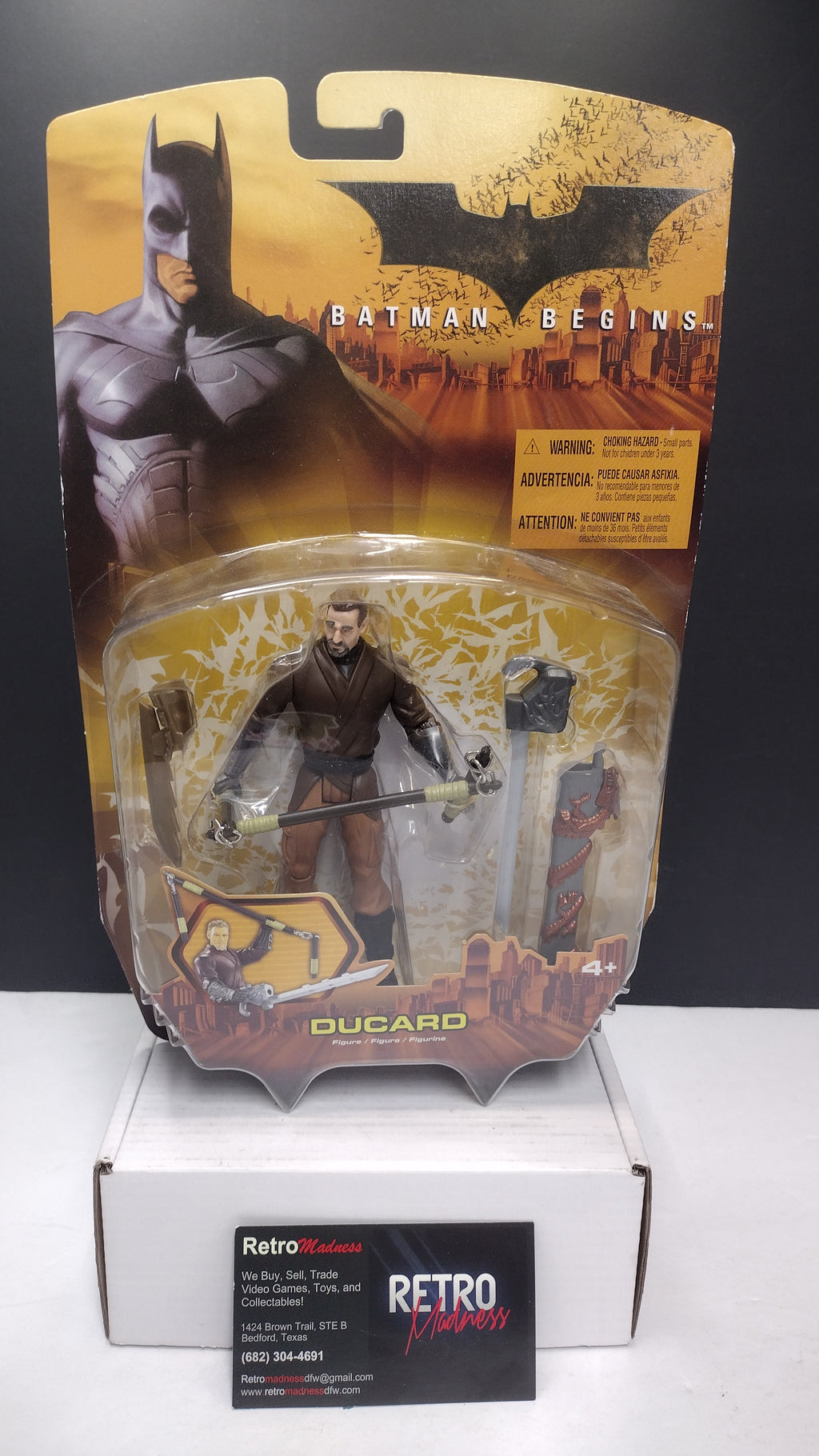Mattel Batman Begins Henri Ducard Figure (Brown Shirt) Carded Sealed