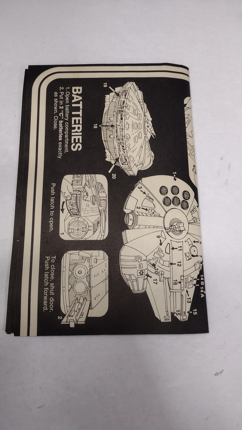 Vintage 1978 Star Wars Millennium Falcon Vehicle Instructions Sheet  Kenner