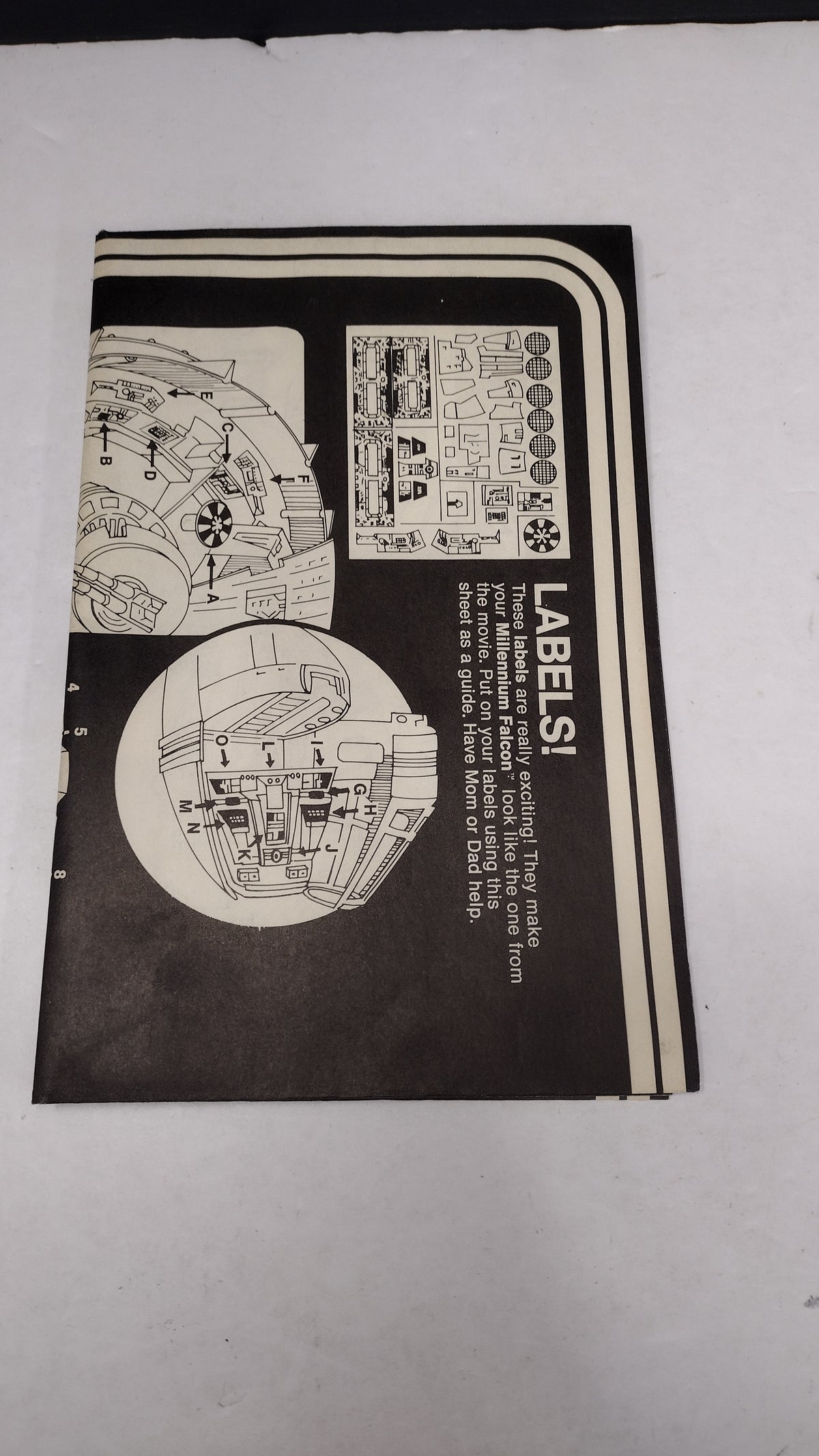 Vintage 1978 Star Wars Millennium Falcon Vehicle Instructions Sheet  Kenner