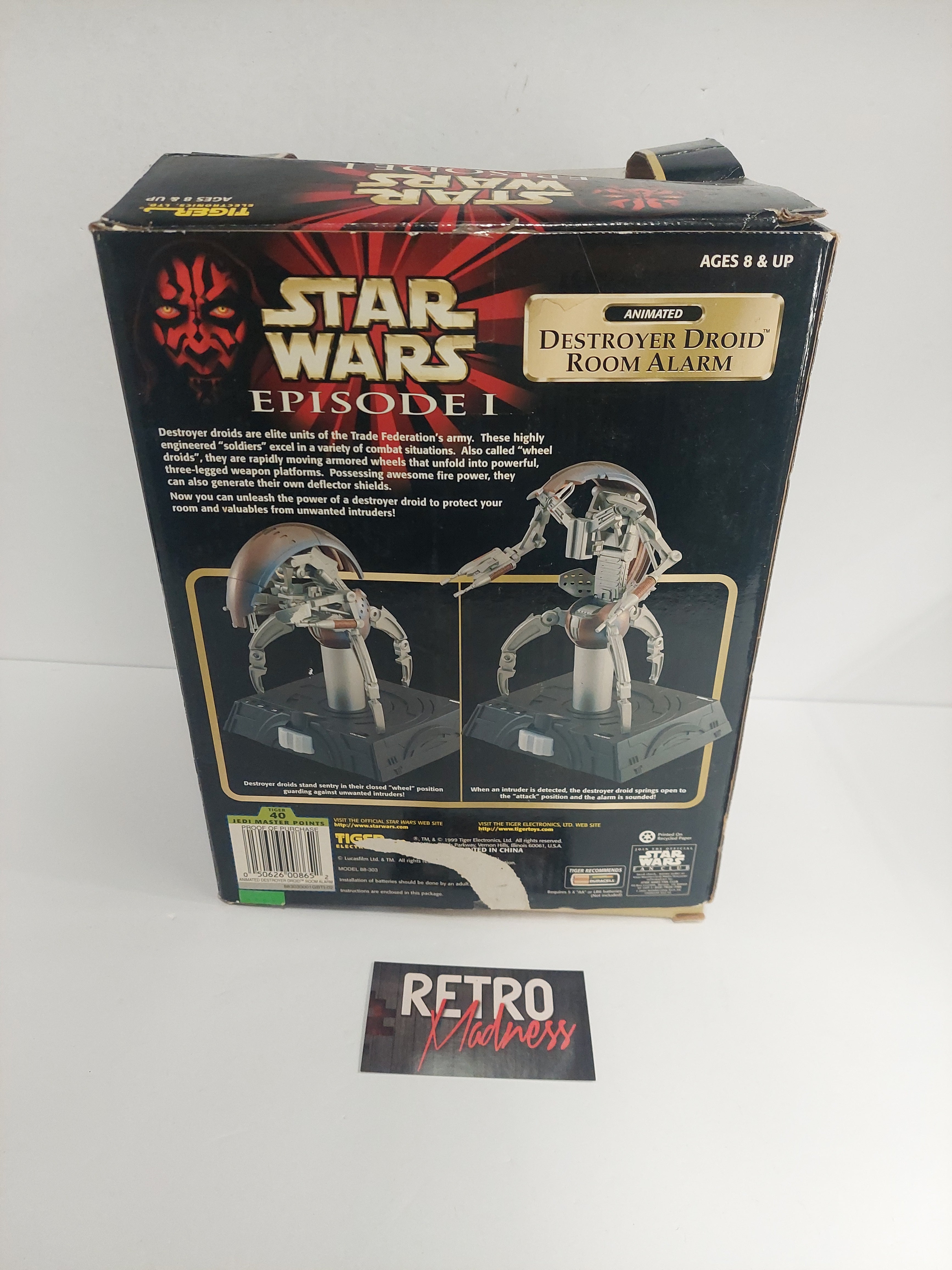 Vintage Star Wars Episode I Destroyer Droid Room Alarm Box ONLY