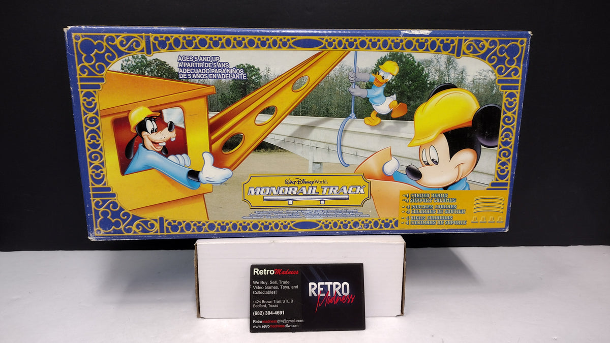 Disney Monorail Curved Track Extension Set 4 Beams 4 Supports Sealed Box