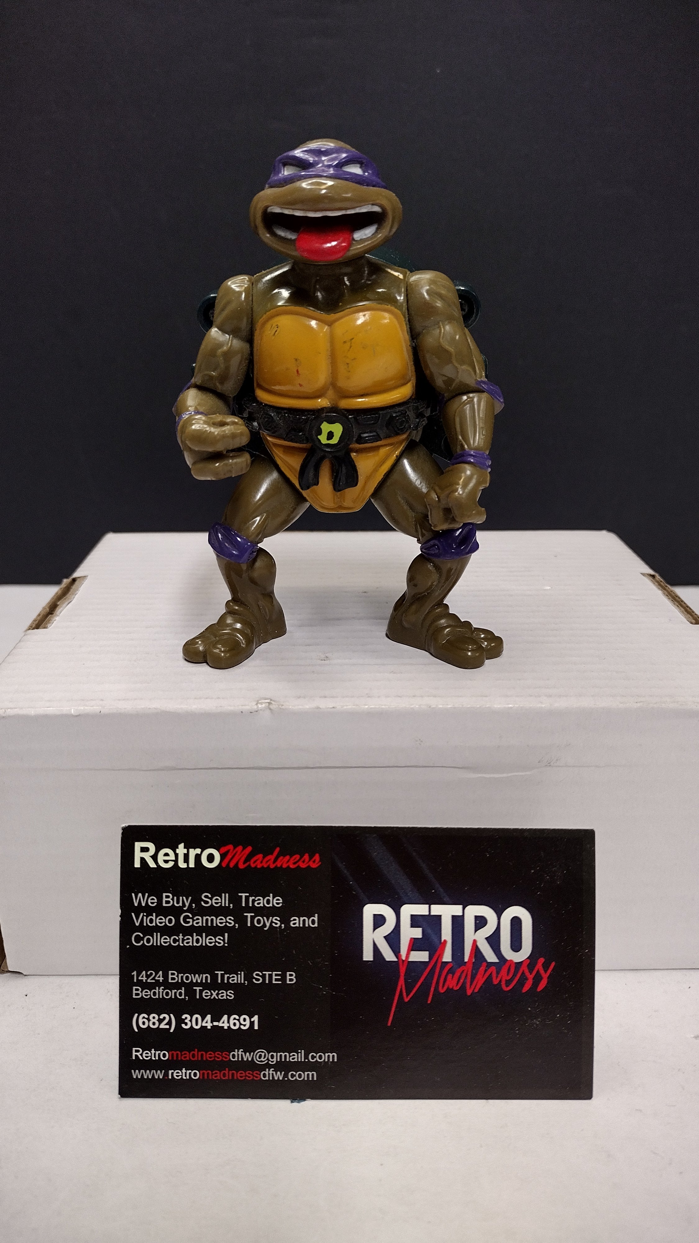 Vintage 1991 Playmates TMNT Talkin' Donatello Action Figure (Incomplete / Loose)