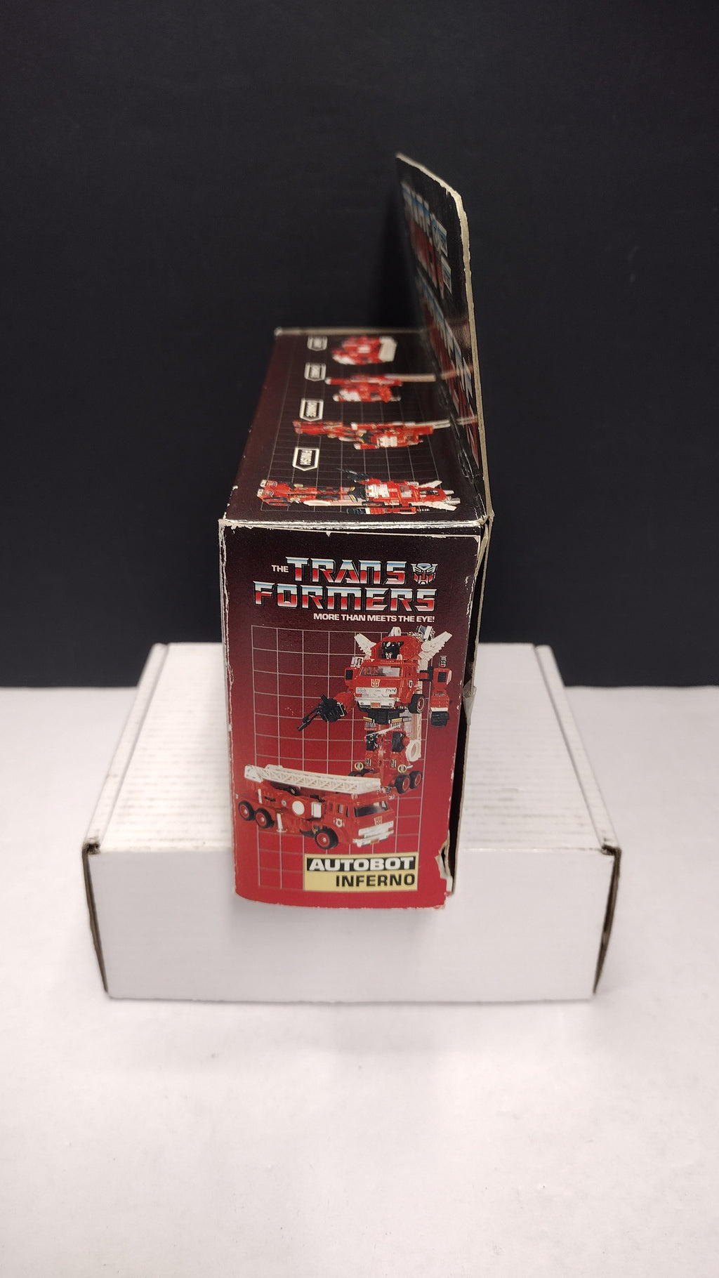 1985 Vintage Original G1 Transformers Inferno Box (Hasbro - Packaging Only / Heavy Box Wear)