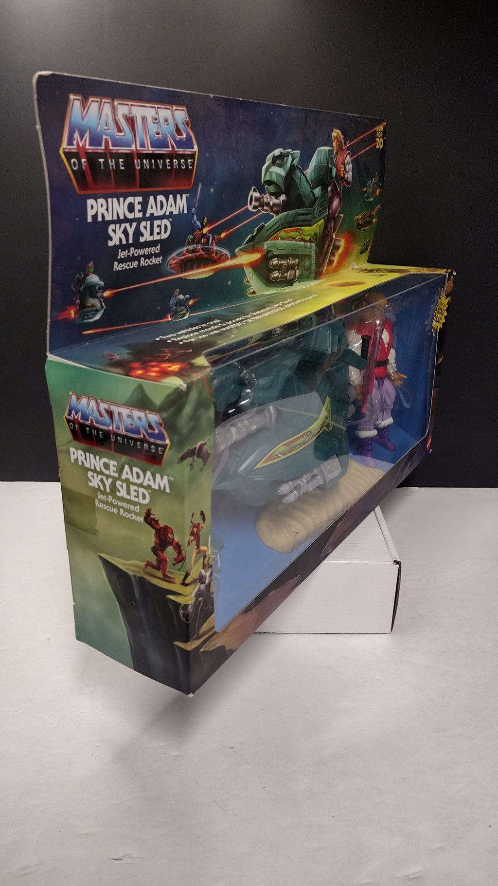 Masters of the Universe Origins: Prince Adam & Sky Sled Vehicle Set • Brand New / Factory Sealed in Original Box (Mattel 2020)