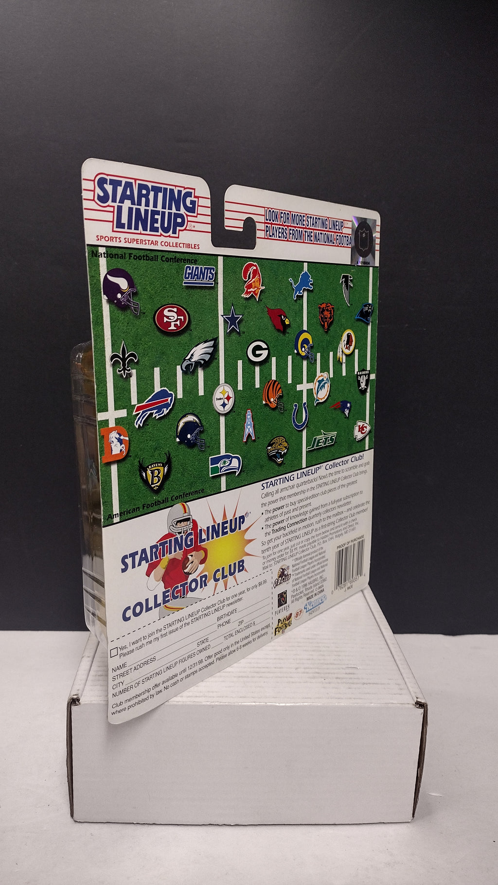 Vintage 1997 Starting Lineup NFL Football Figures Jerry Rice & Brett Favre 2-Pack (Kenner - Sealed on Card / Yellowed Bubble)