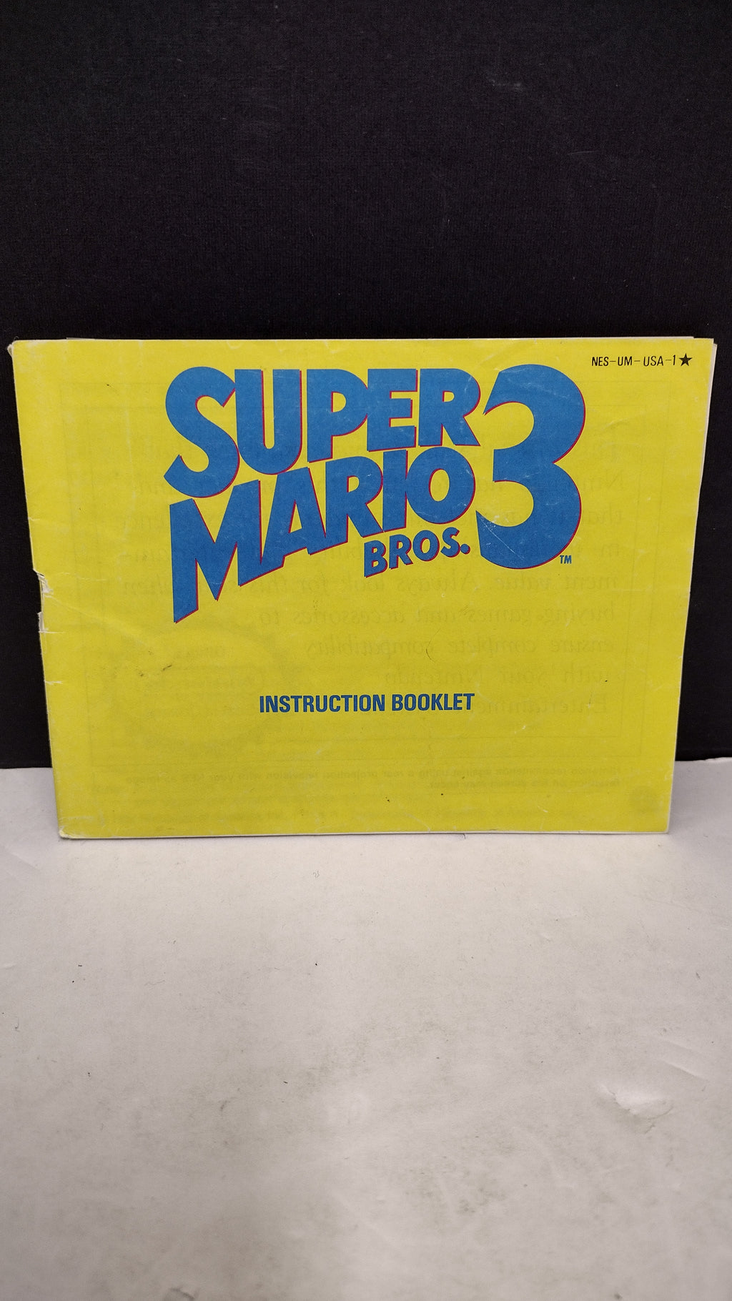 Super Mario Bros. 3 Nintendo NES Authentic Original Instruction Booklet Manual ONLY