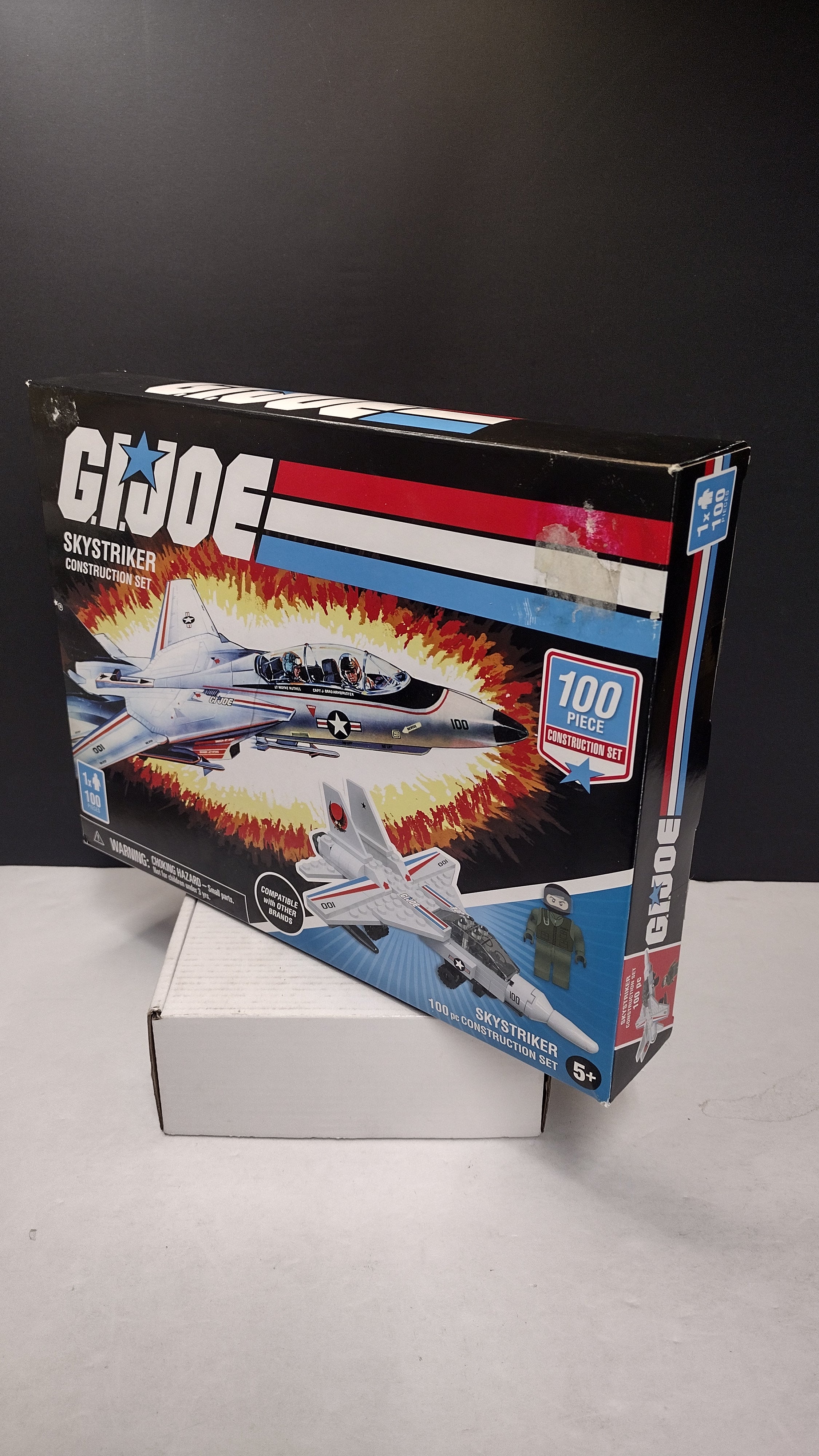 G.I. Joe Hasbro Skystriker Construction Block Set (Model GJ3522-02) NIB – Sealed & Complete (Front Corner Sticker Damage)
