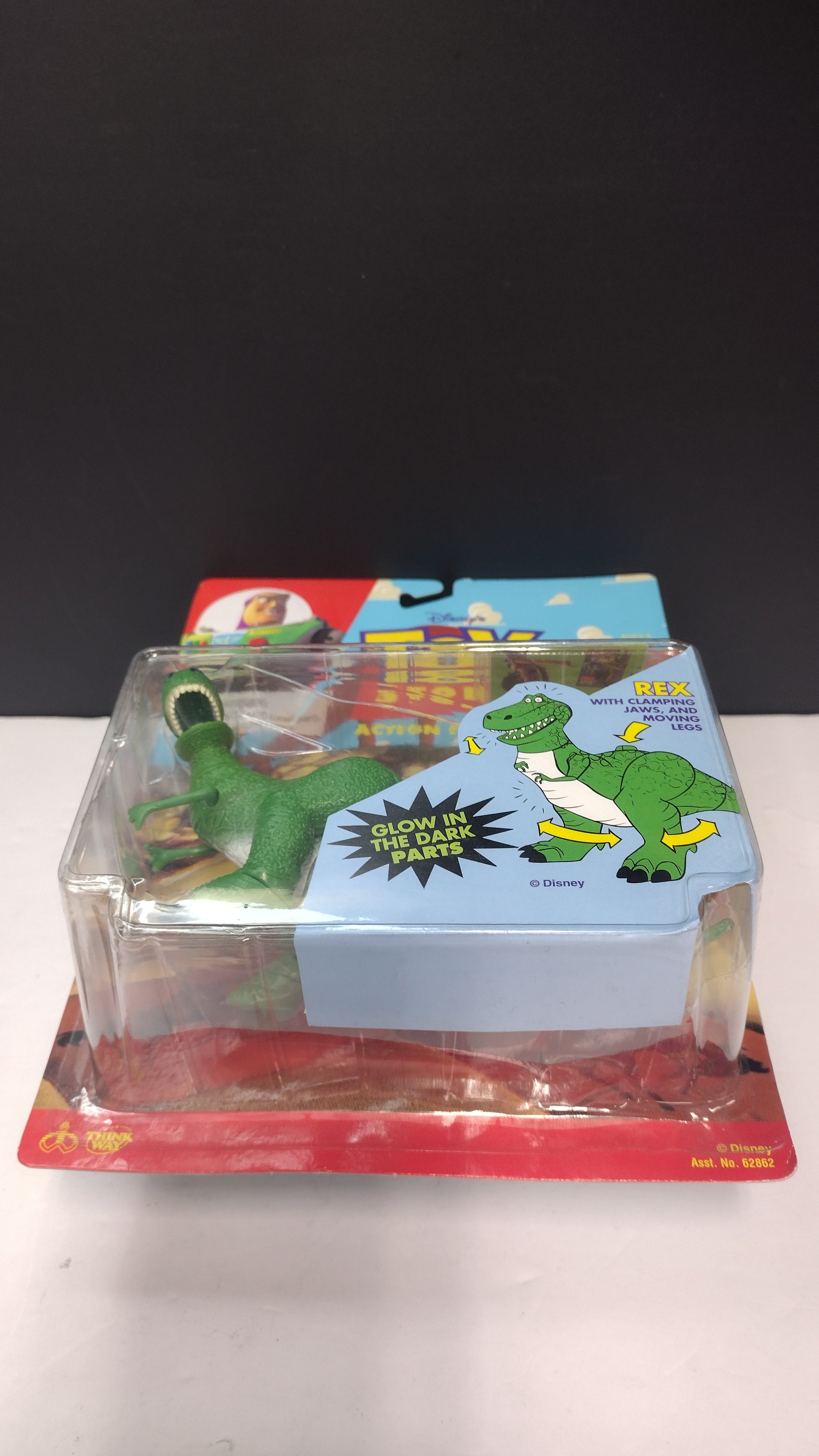 1995 Toy Story Rex Action Figure – Glow-in-the-Dark Edition (Thinkway Toys)