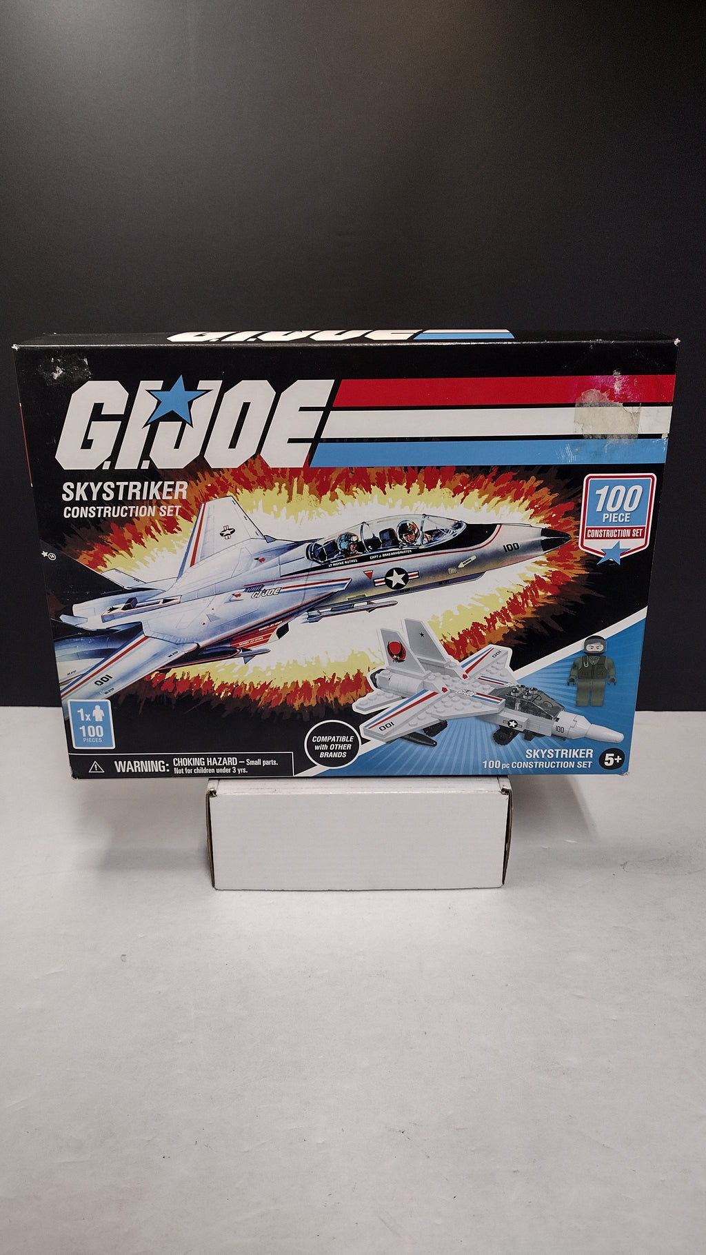 G.I. Joe Hasbro Skystriker Construction Block Set (Model GJ3522-02) NIB – Sealed & Complete (Front Corner Sticker Damage)