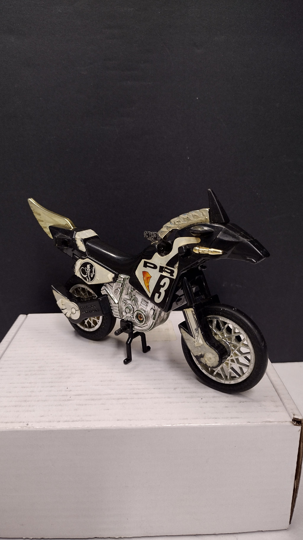 Vintage 1994 Bandai Mighty Morphin Power Rangers Black Thunder Bike Vehicle (Loose)