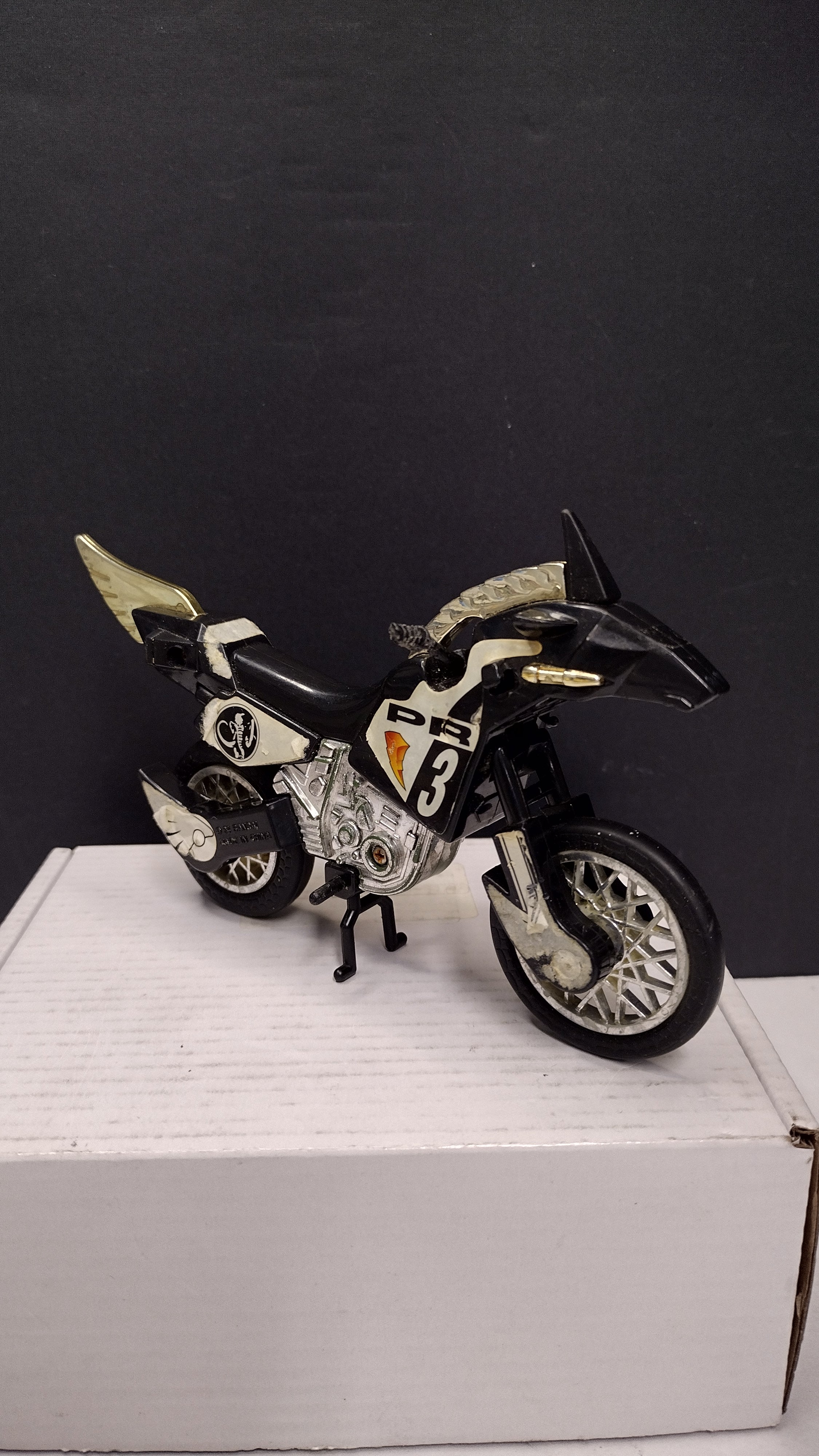 Vintage 1994 Bandai Mighty Morphin Power Rangers Black Thunder Bike Vehicle (Loose)
