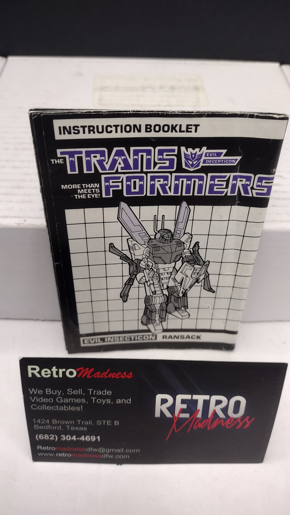 Vintage 1985 Original G1 Transformers Ransack Instruction Booklet