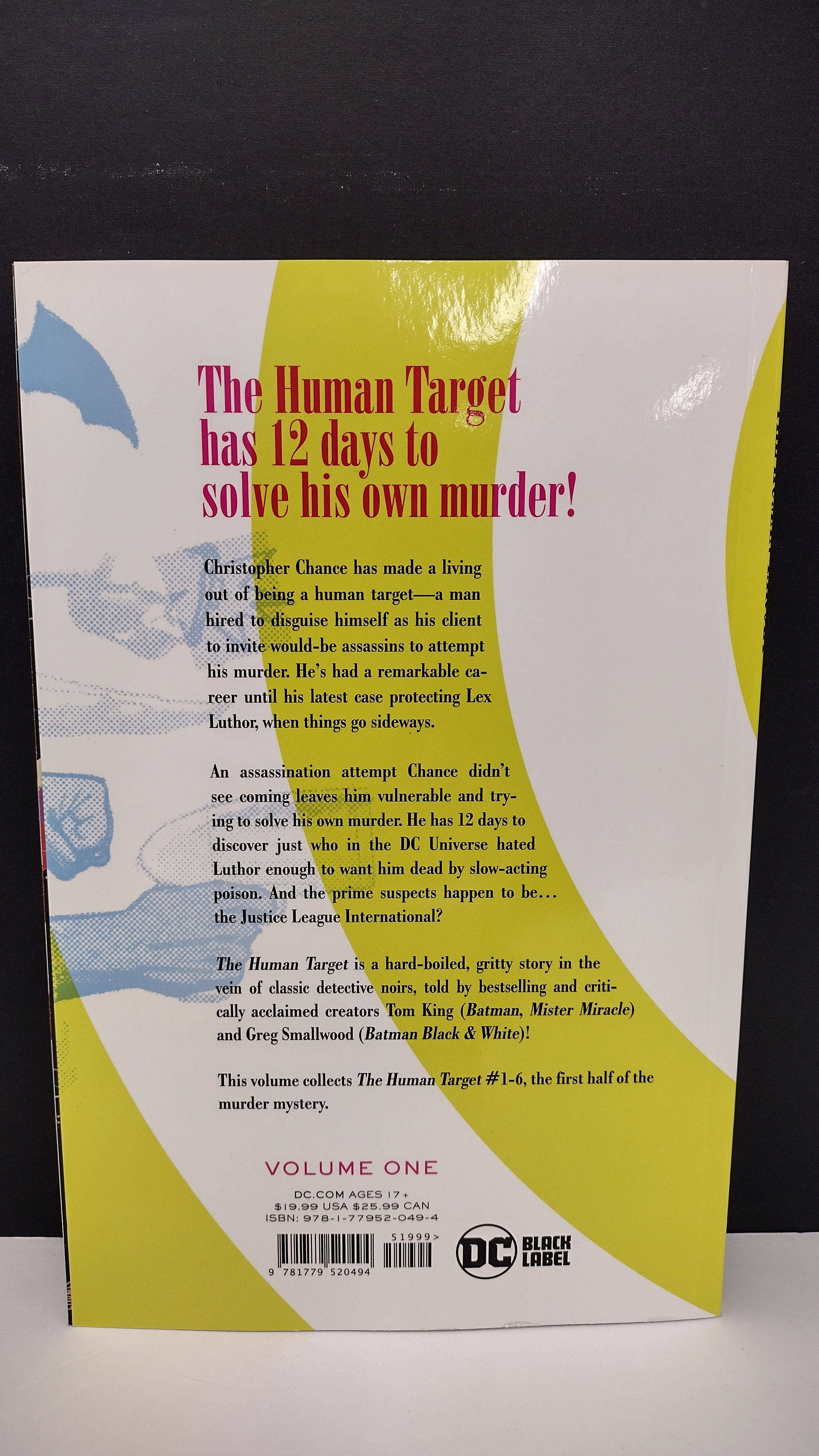 (MATURE) The Human Target: Hardcover by Tom King & Greg Smallwood – Paperback New