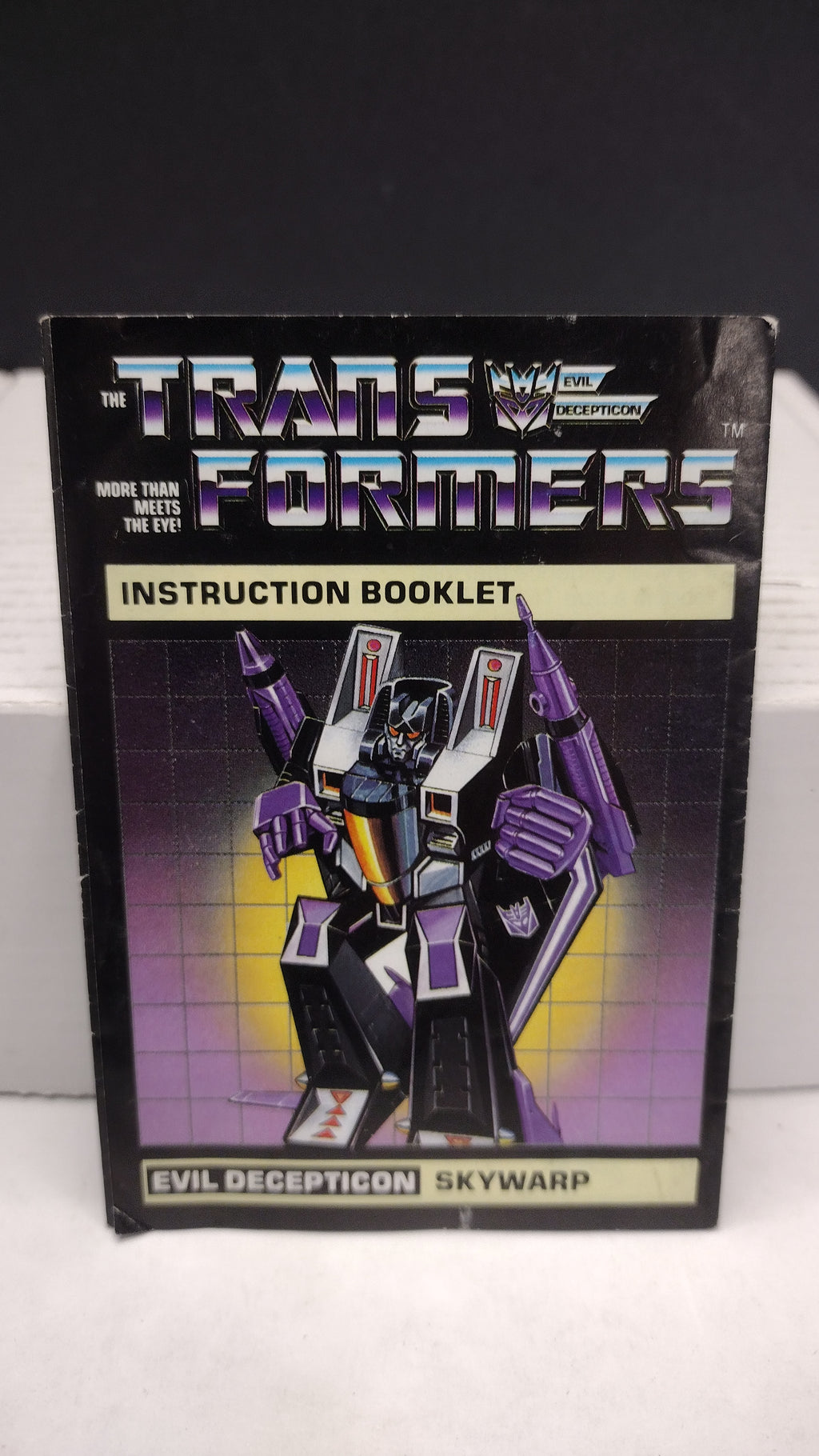 Vintage 1984 Original G1 Transformers Skywarp Instruction Booklet