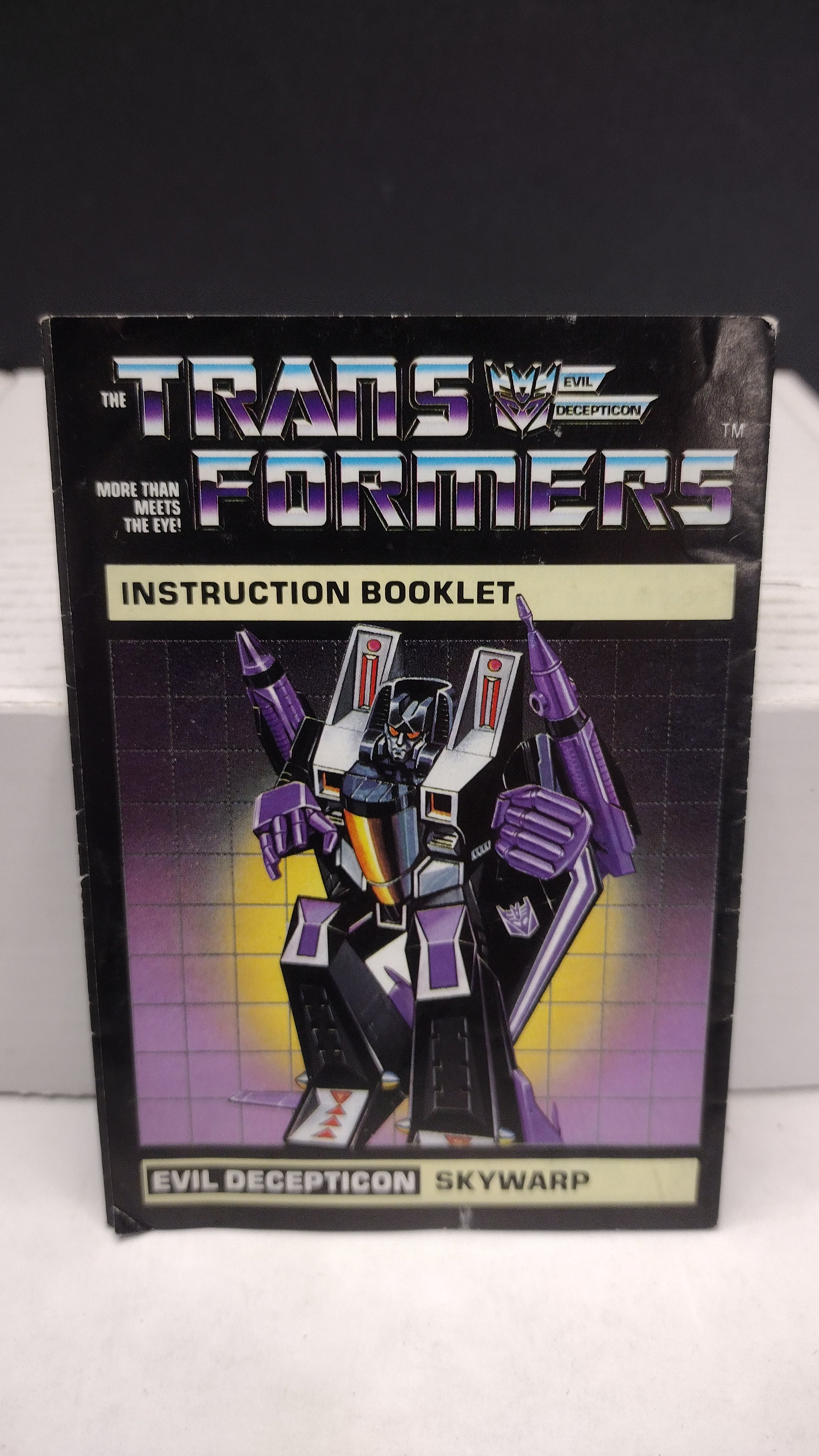 Vintage 1984 Original G1 Transformers Skywarp Instruction Booklet
