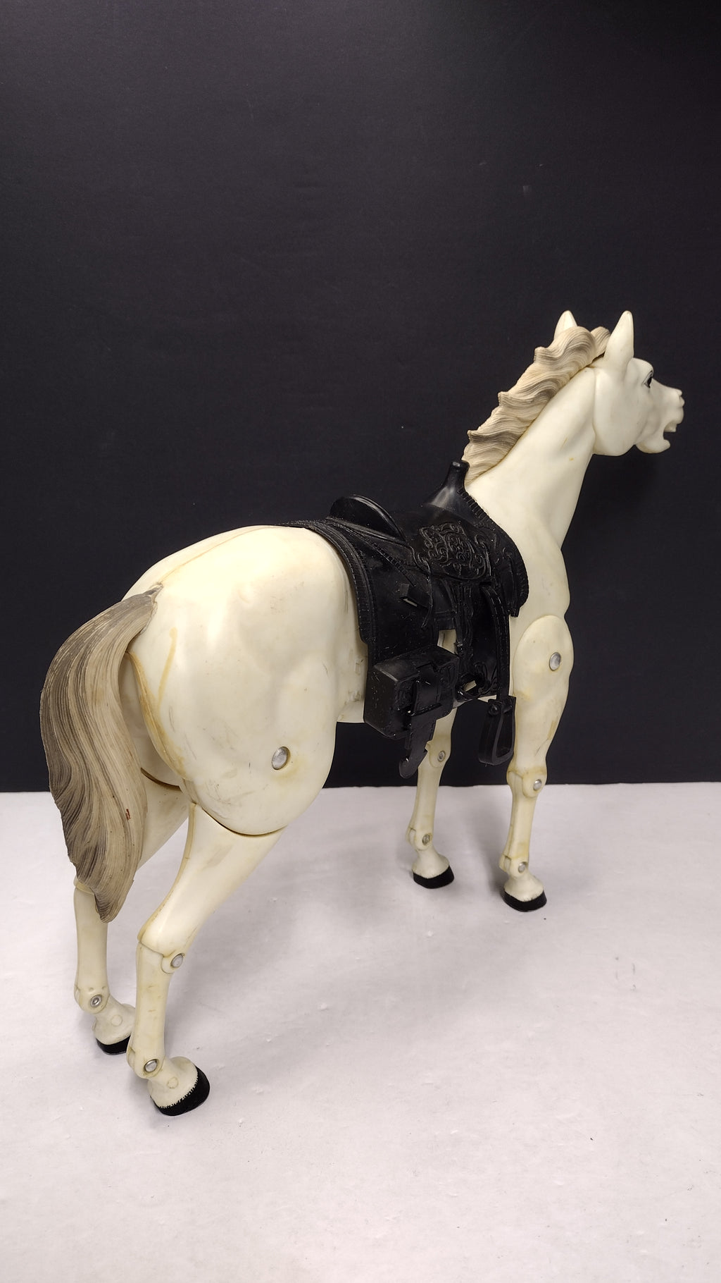 Vintage 1973 Gabriel Toys Lone Ranger SILVER HORSE Action Figure with Saddle