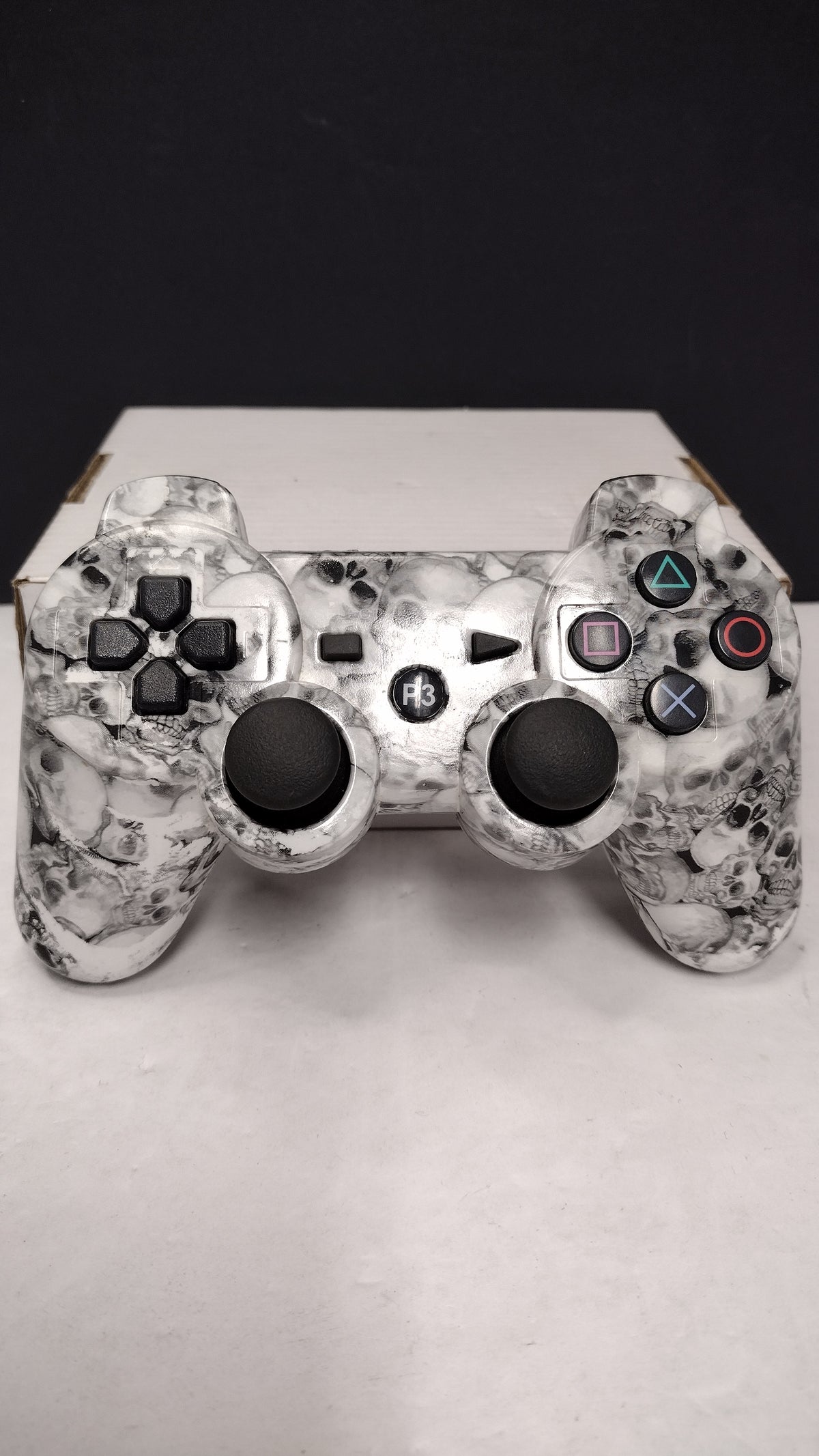 PS3 Wireless Controller Gray Skull Camo Wrap CECHZC2U Tested Works