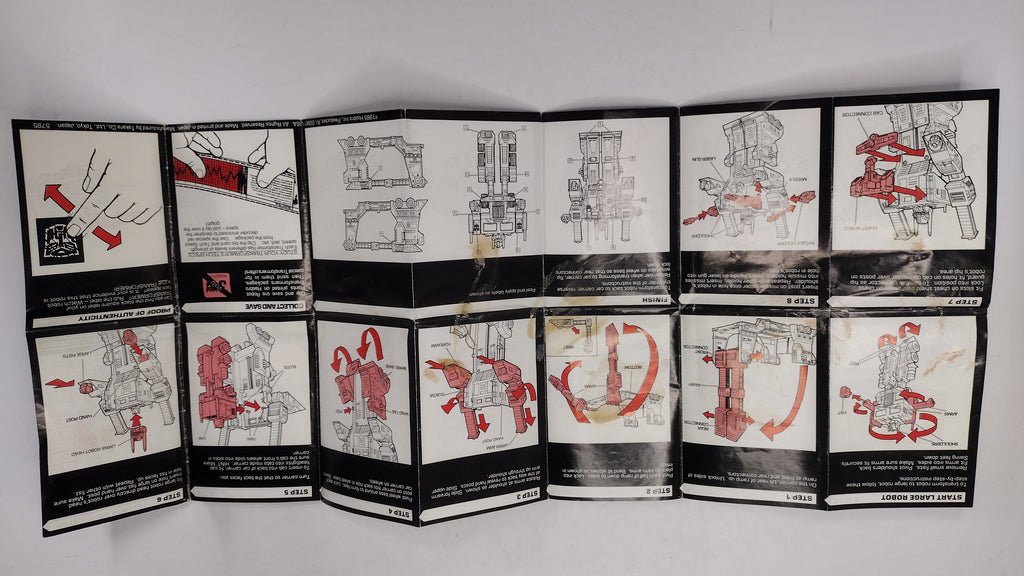Vintage 1985 Original G1 Transformers Ultra Magnus - Instruction Booklet