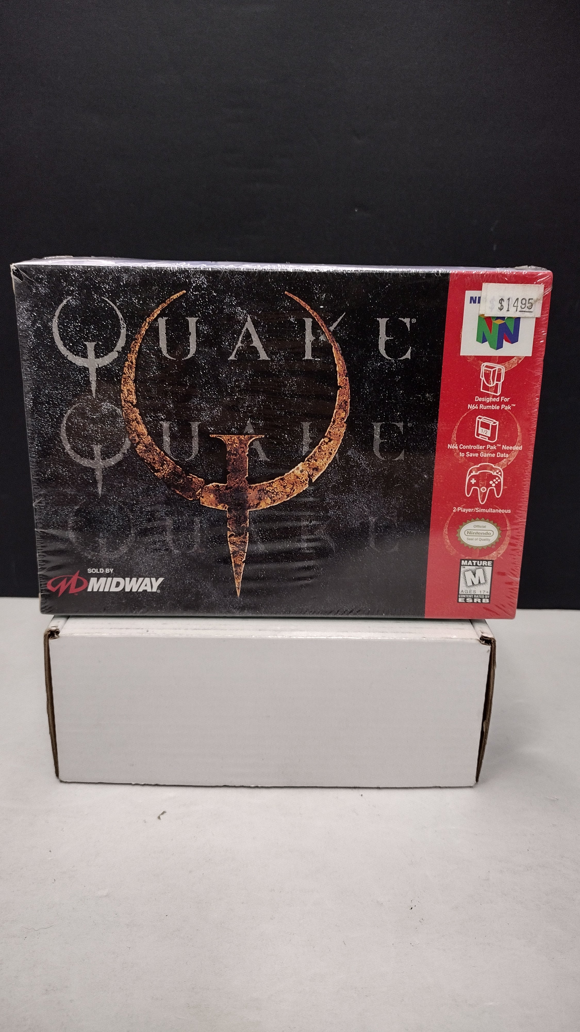 Vintage 1997 Nintendo 64 Quake Game (Complete & Factory Sealed in Box with Protector)