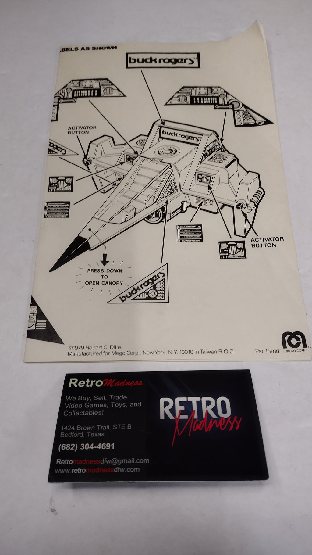 Vintage 1979 Buck Rogers - Laserscope Fighter Instructions