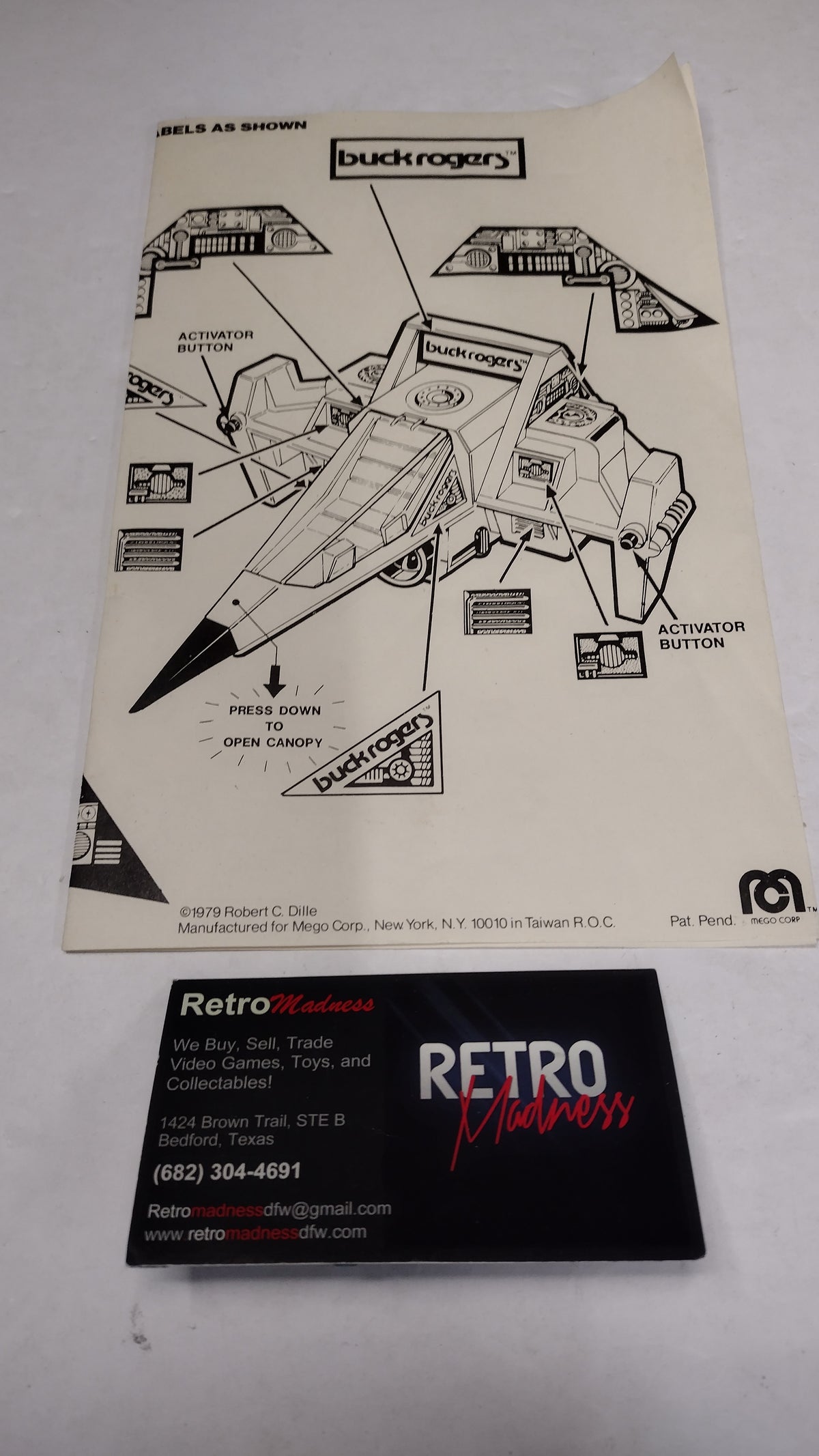 Vintage 1979 Buck Rogers - Laserscope Fighter Instructions
