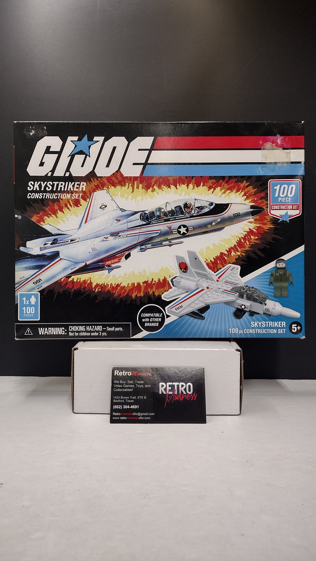 G.I. Joe Hasbro Skystriker Construction Block Set (Model GJ3522-02) NIB – Sealed & Complete (Front Corner Sticker Damage)