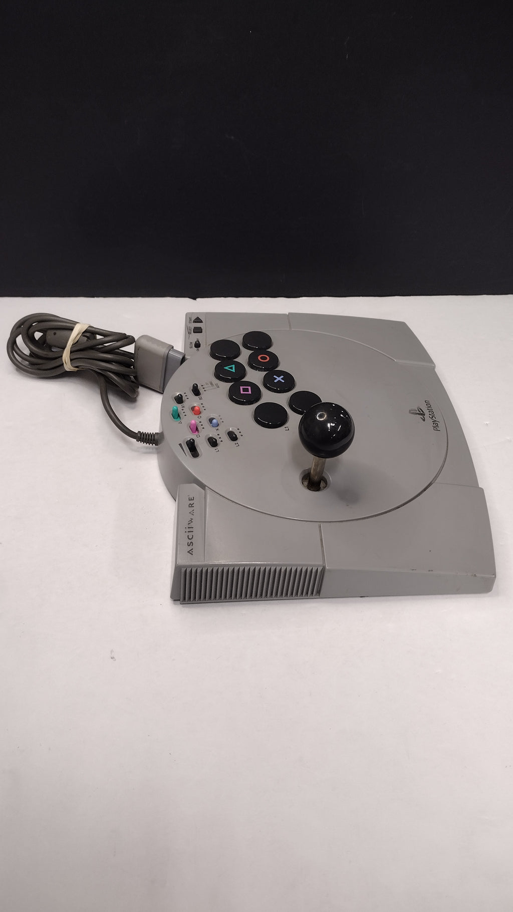 ASCII Fighter Stick V Controller PS1 PS2 ASC-0501J Arcade Joystick - Tested