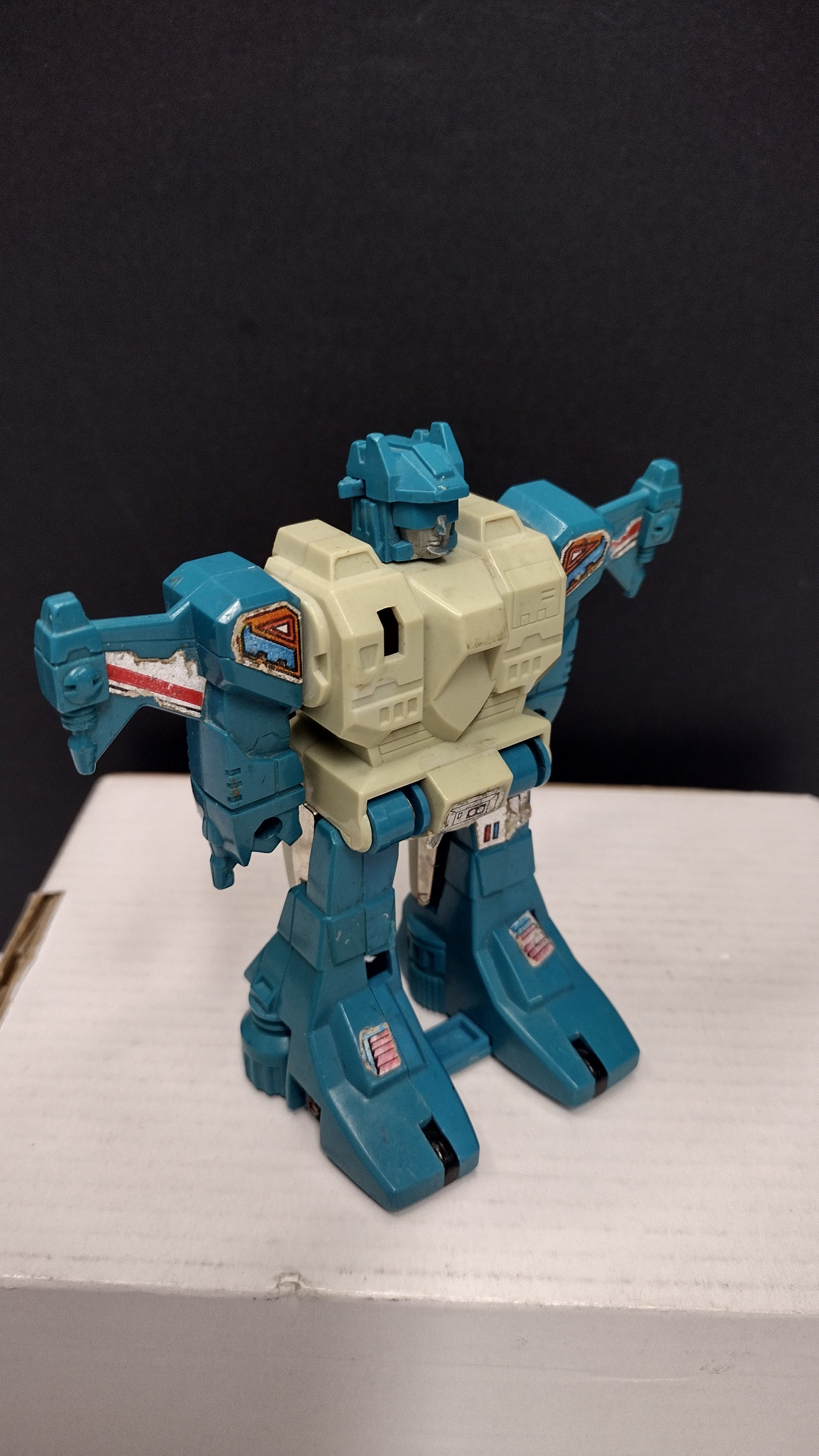 Vintage G1 Transformers Jumpstarter: Topspin – Hasbro 1985 (Broken Clasp)