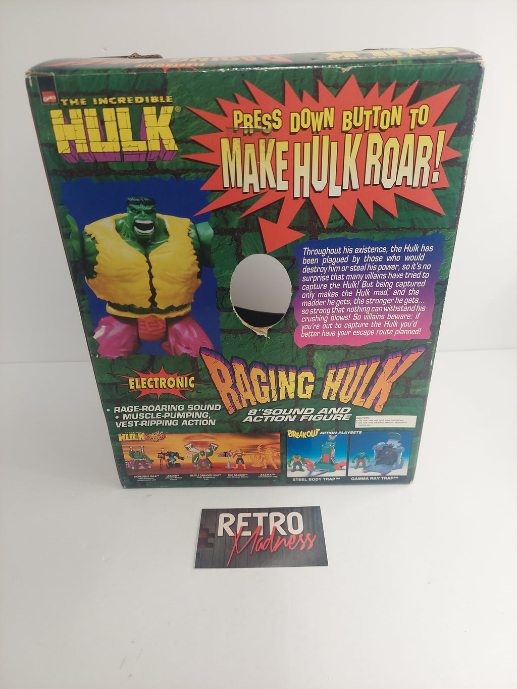 Marvel Comics The Incredible Hulk Electronic Raging Hulk 8" Figure with Box Tested