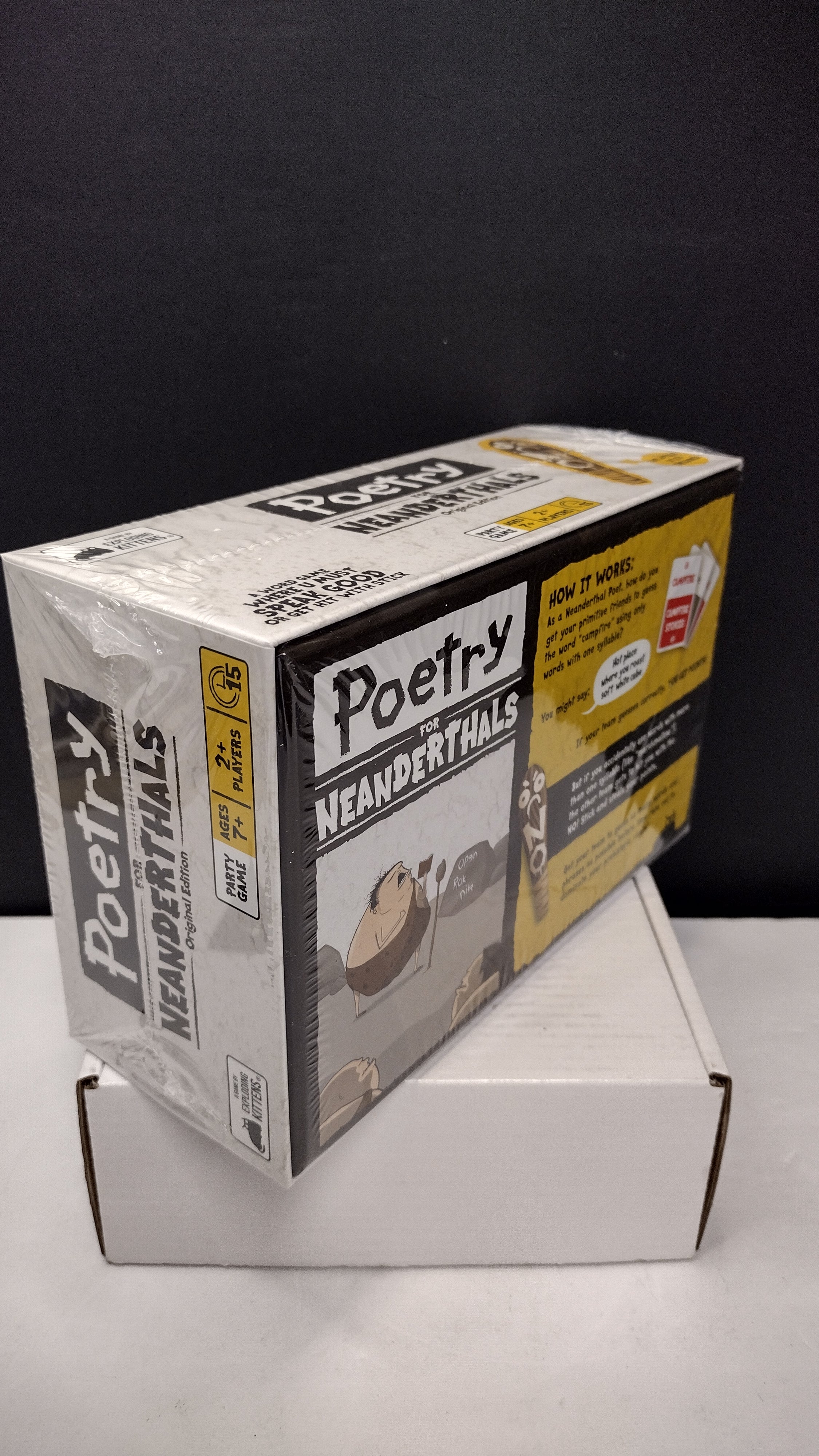 Exploding Kittens Poetry for Neanderthals Word Card Game- New/ Sealed