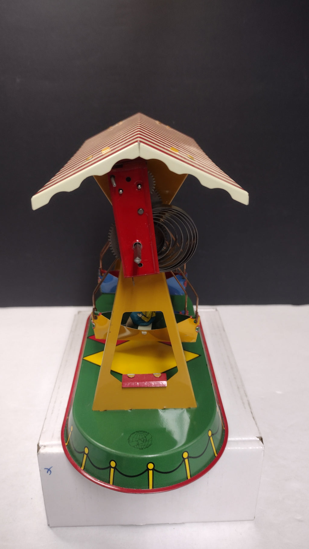 Vintage German Nürnberger Blechspielzeug Swinging Toy / Boat Swing (Missing Key)