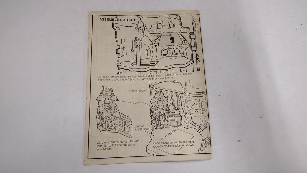 Vintage 1981 Masters of the Universe - Castle Grayskull Instructions