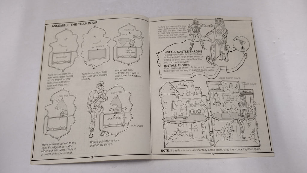 Vintage 1981 Masters of the Universe - Castle Grayskull Instructions