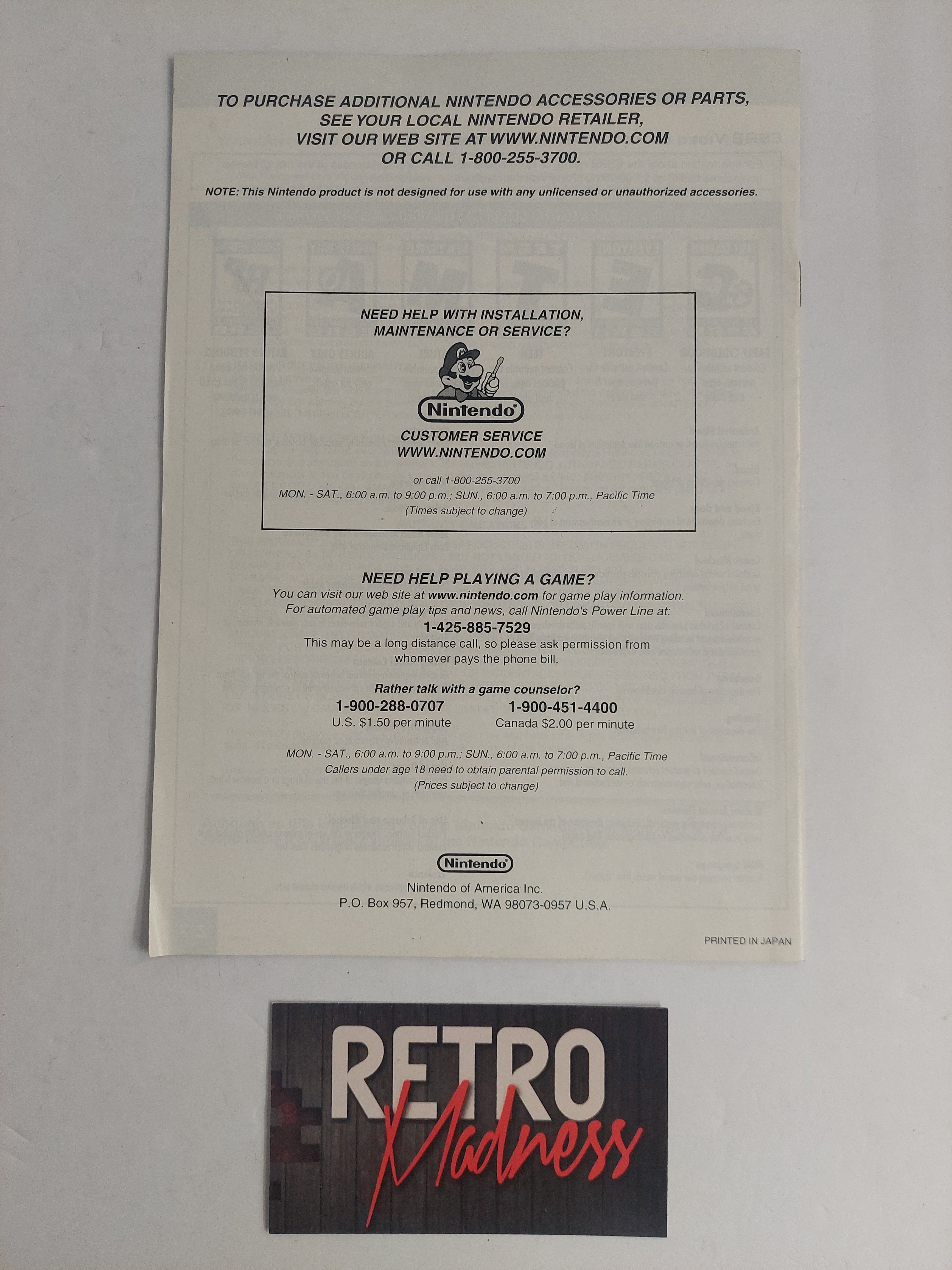 Nintendo GameCube Instruction Booklet Manual ONLY