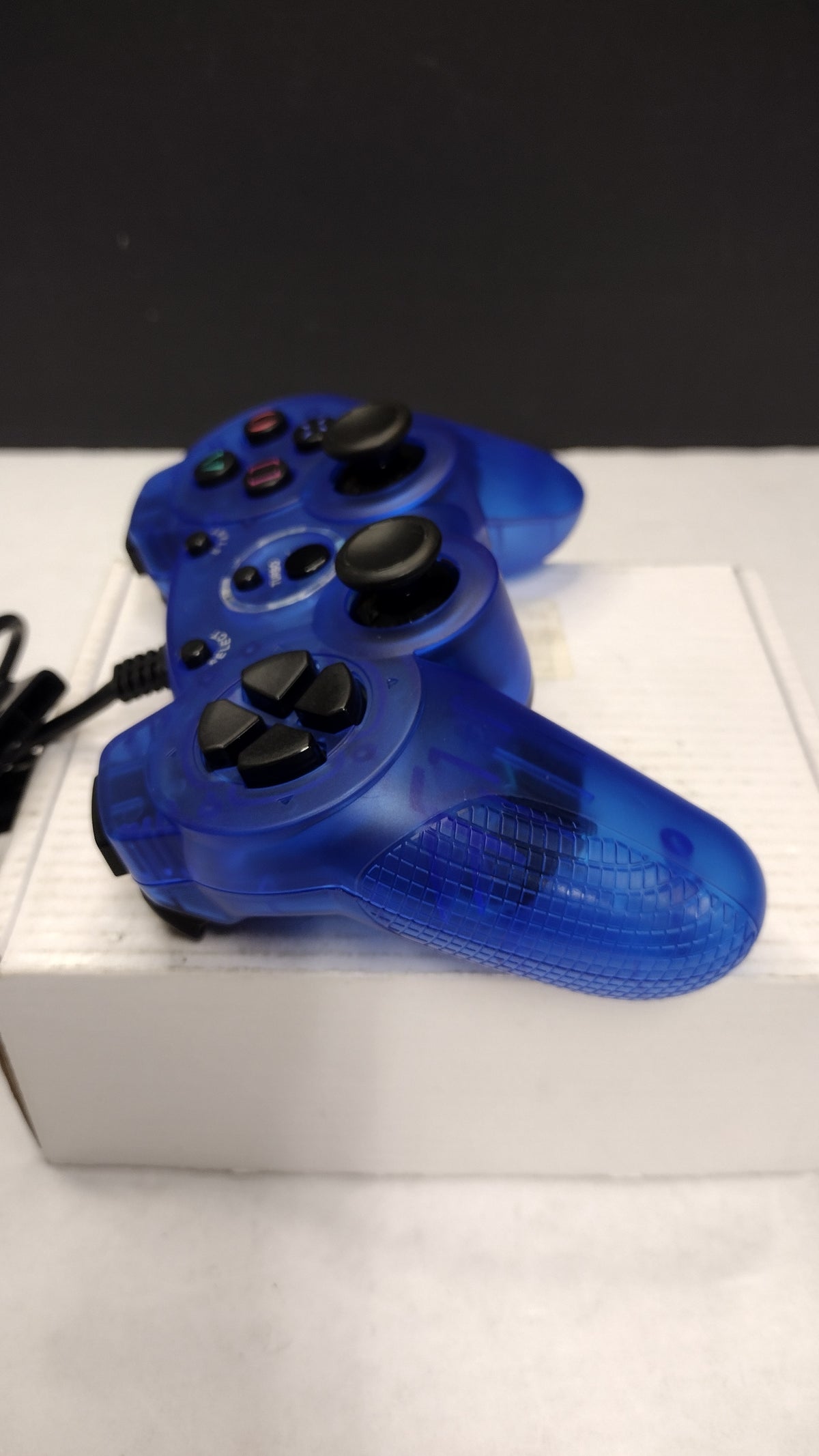 Old Skool PS2 Wired Double-Shock 2 Controller (Blue)- Tested