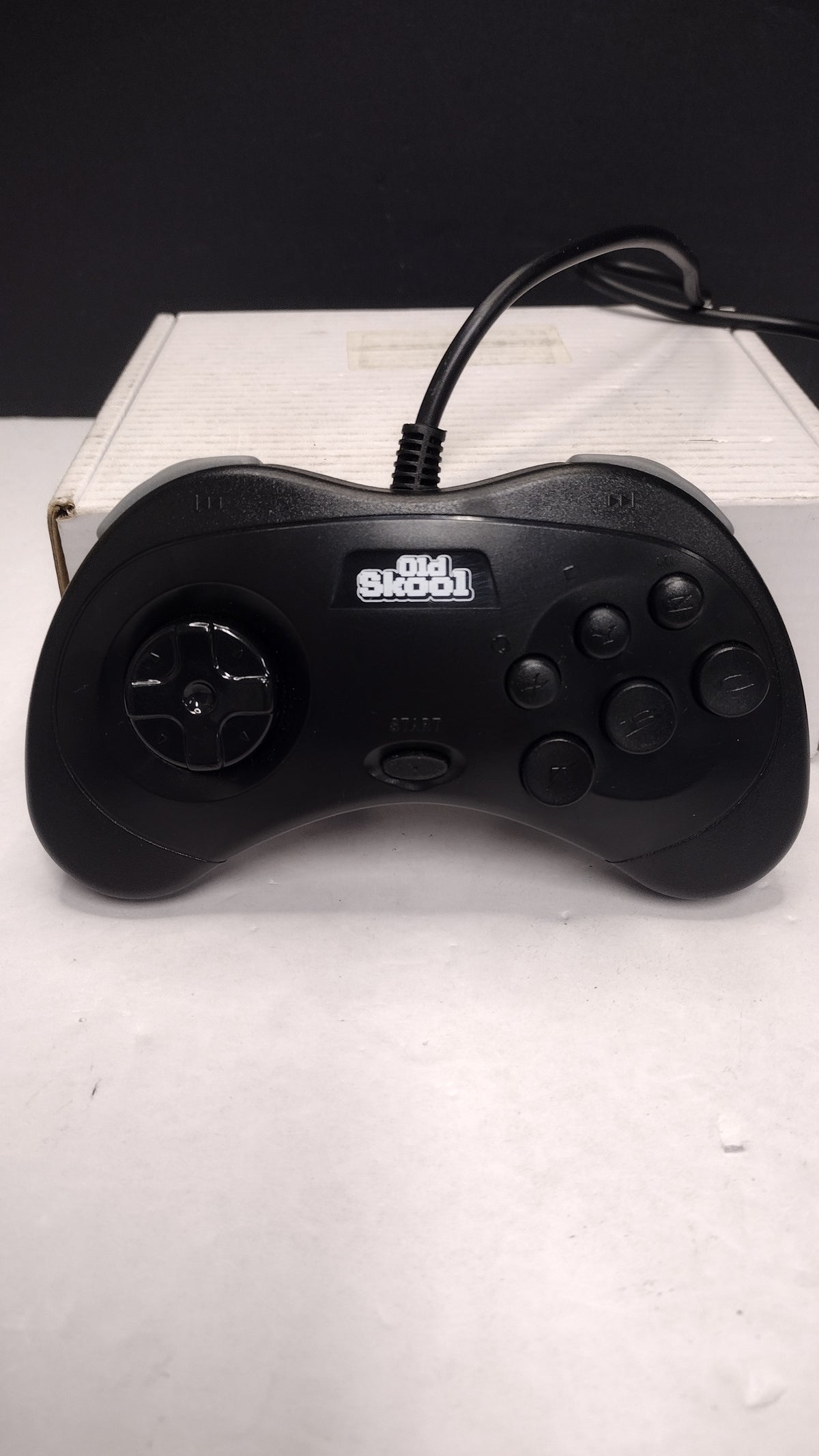 Sega Saturn Wired Controller- Old Skool OS-7128 Black Gamepad- Tested
