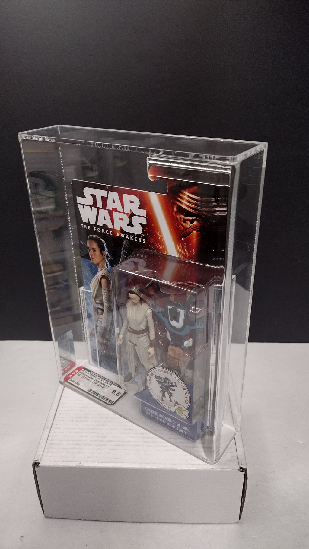Star Wars: The Force Awakens Rey (Starkiller Base) 3.75" Action Figure – AFA Graded 8.5 NM+ (MIB)