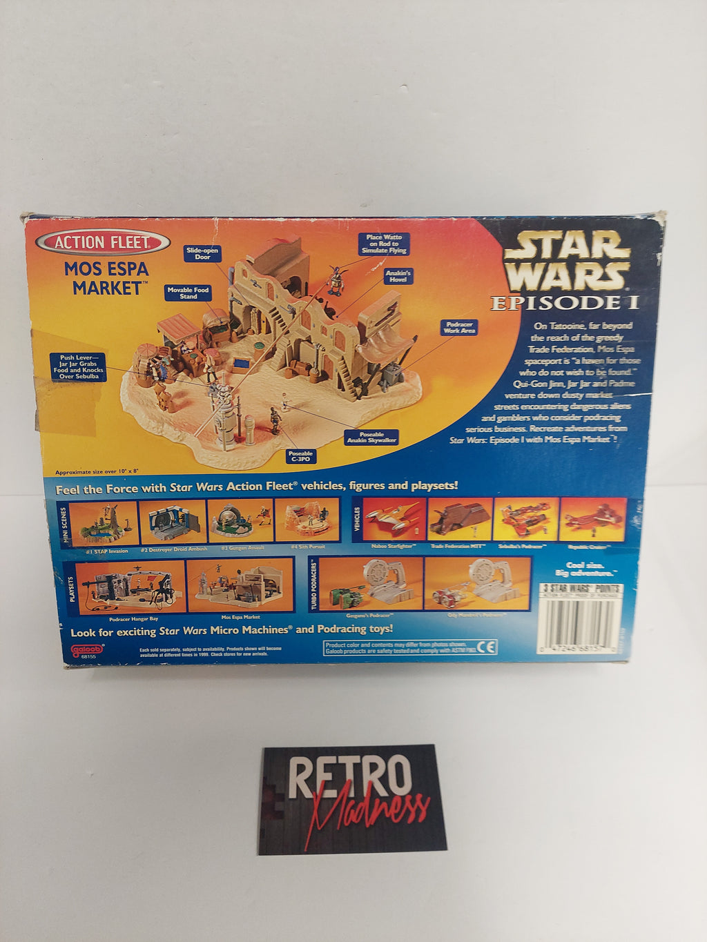 Vintage Star Wars Episode I Action Fleet Mos Espa Market Box ONLY