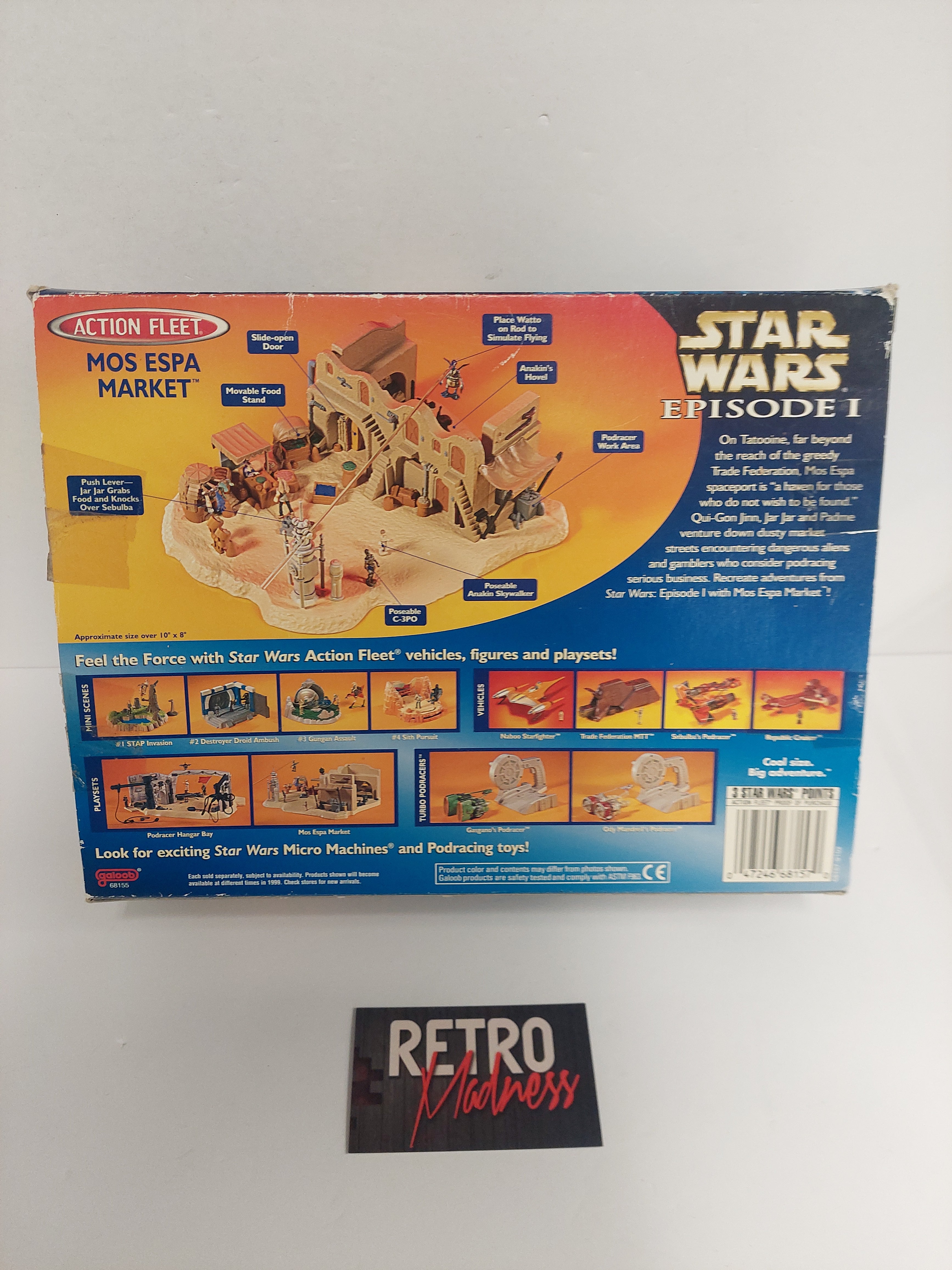 Vintage Star Wars Episode I Action Fleet Mos Espa Market Box ONLY
