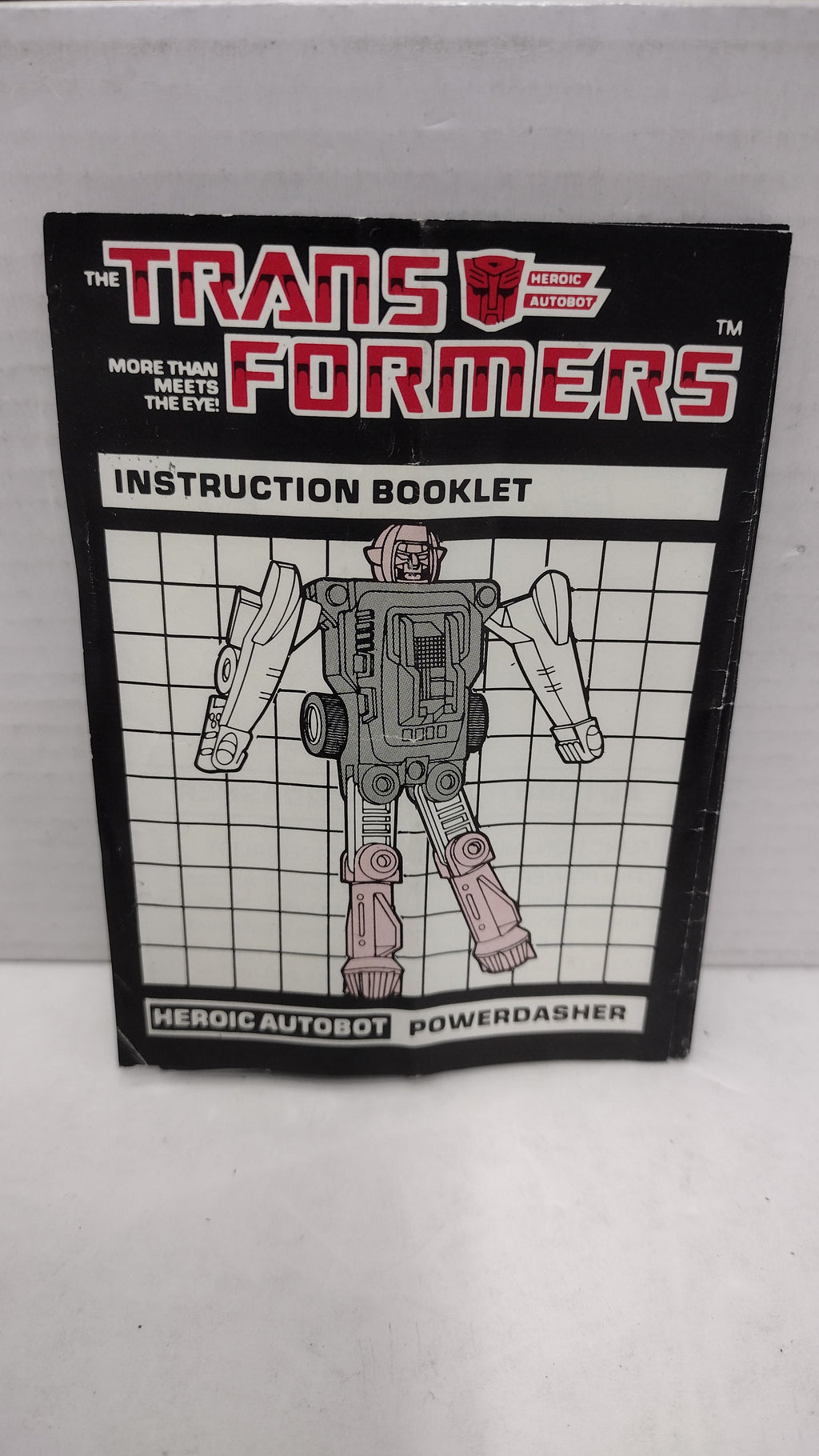 Vintage 1984 Original G1 Transformers Powerdasher Jet - Instruction Booklet