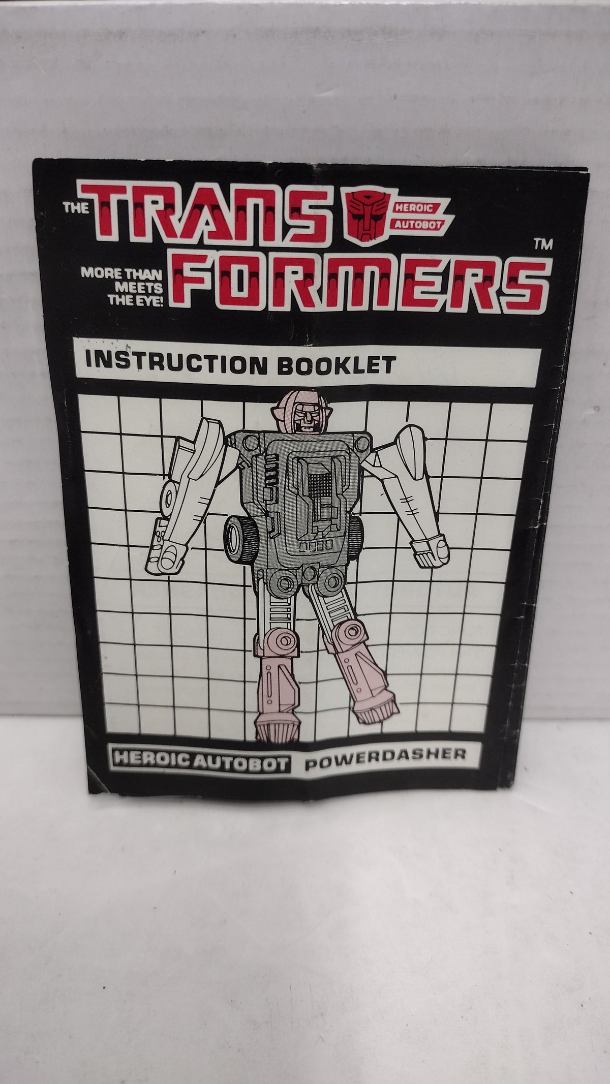 Vintage 1984 Original G1 Transformers Powerdasher Jet - Instruction Booklet
